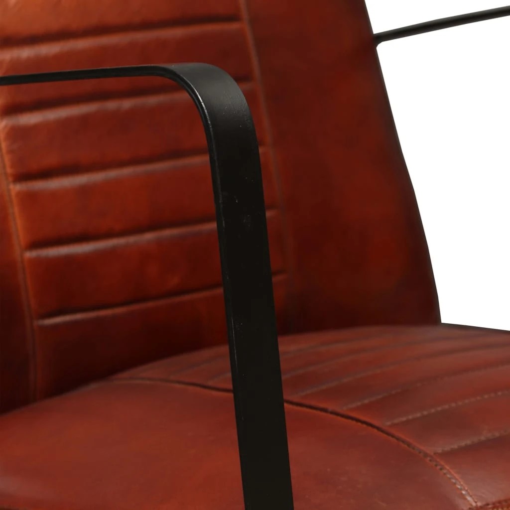 5 vidaXL Leather chair Industrial - Brown, 5 of 7