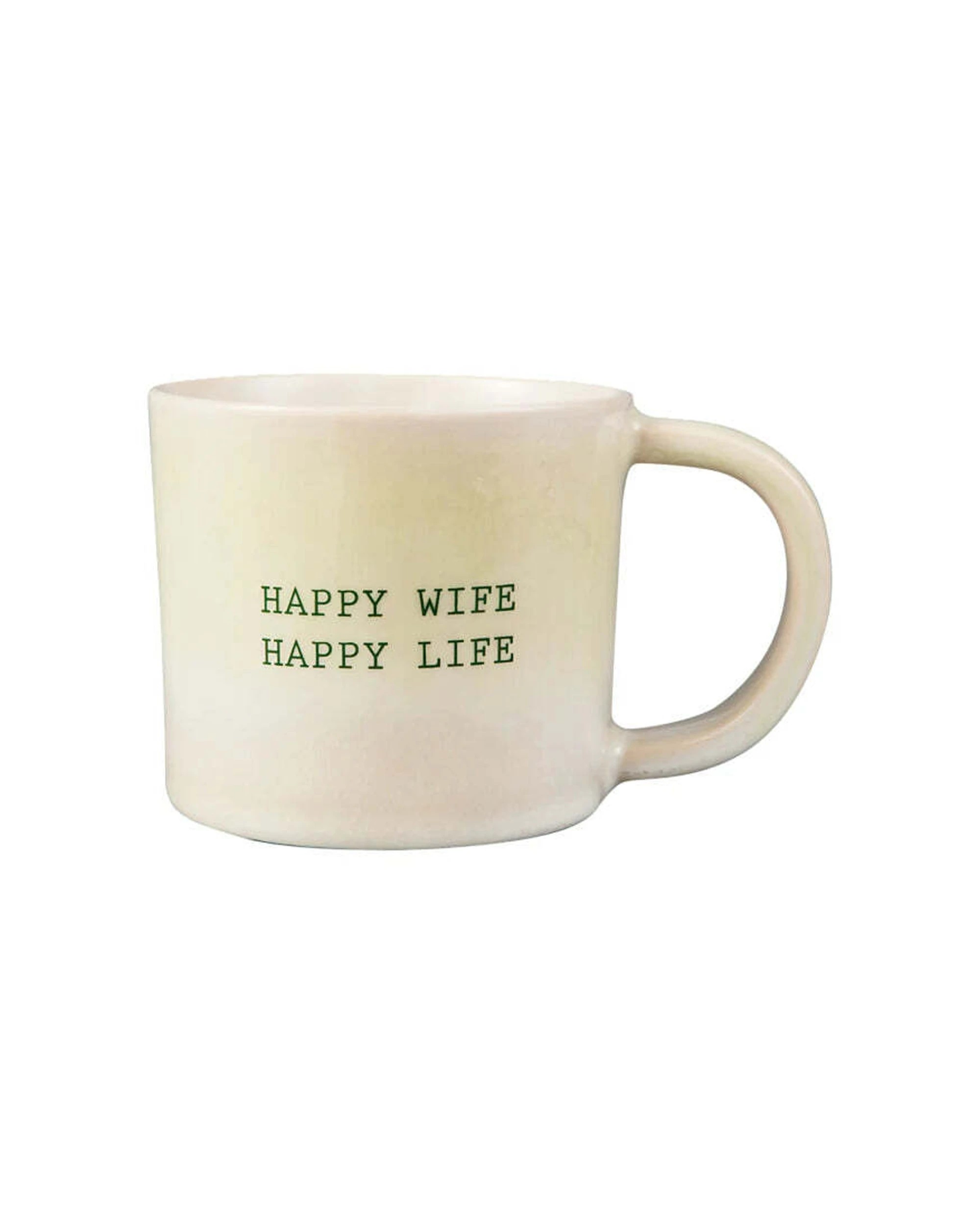 1 Maxwell & Williams The Mug Club Ceramic Quotes Mug Happy Wife Happy Life 350ml - White, 1 of 1