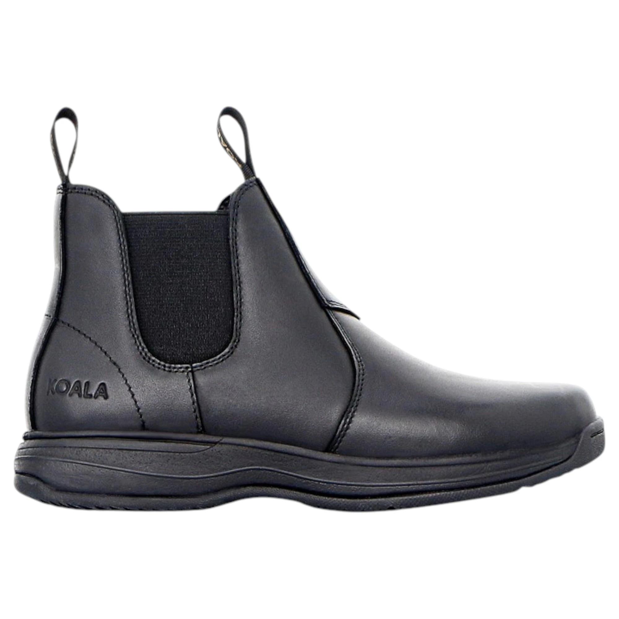 2 Grosby Koala Knox Black Boots Kids Slip On Shoes BLACK, 2 of 4