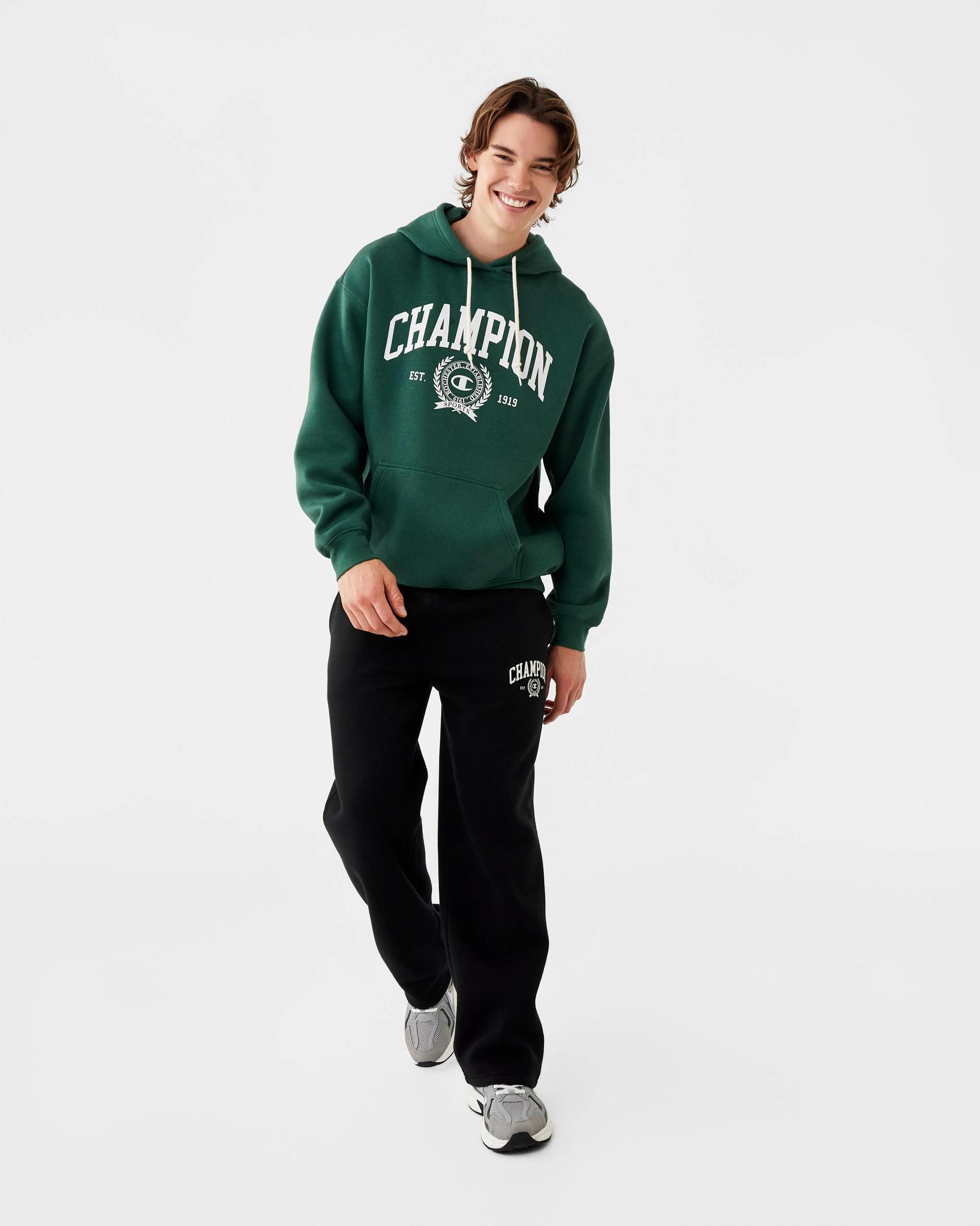 2 Champion Varsity Mens Hoodie Hunt Green, 2 of 8