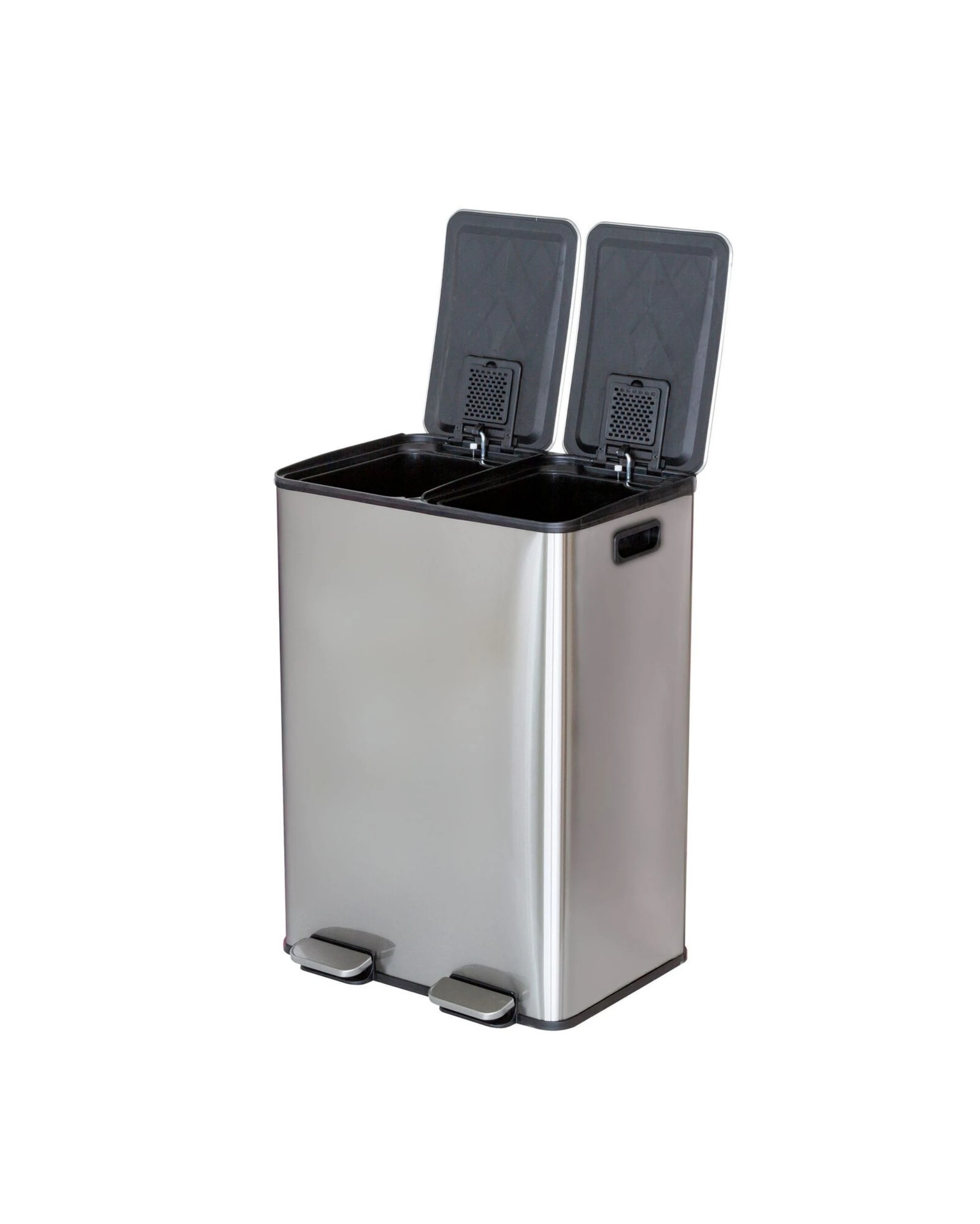 3 Healthy Choice Stainless Steel Dual Compartment 30L each Section Pedal Operation Rubbish Bin, 3 of 7