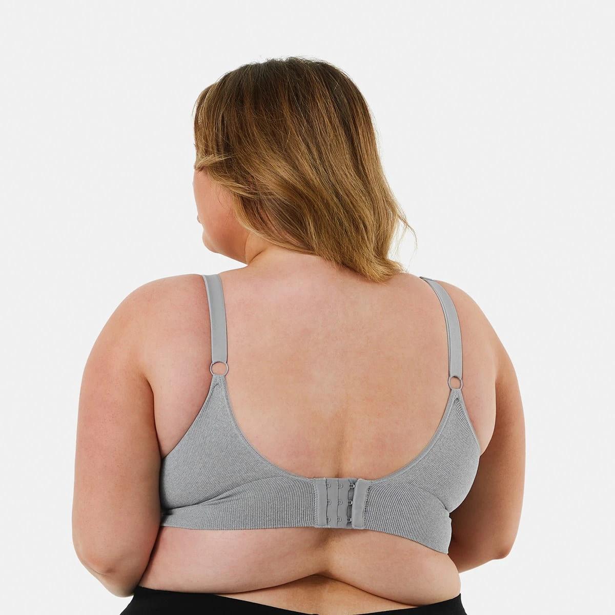 3 Full Figure Wirefree Seamfree T-Shirt Bra GREY MARLE, 3 of 5