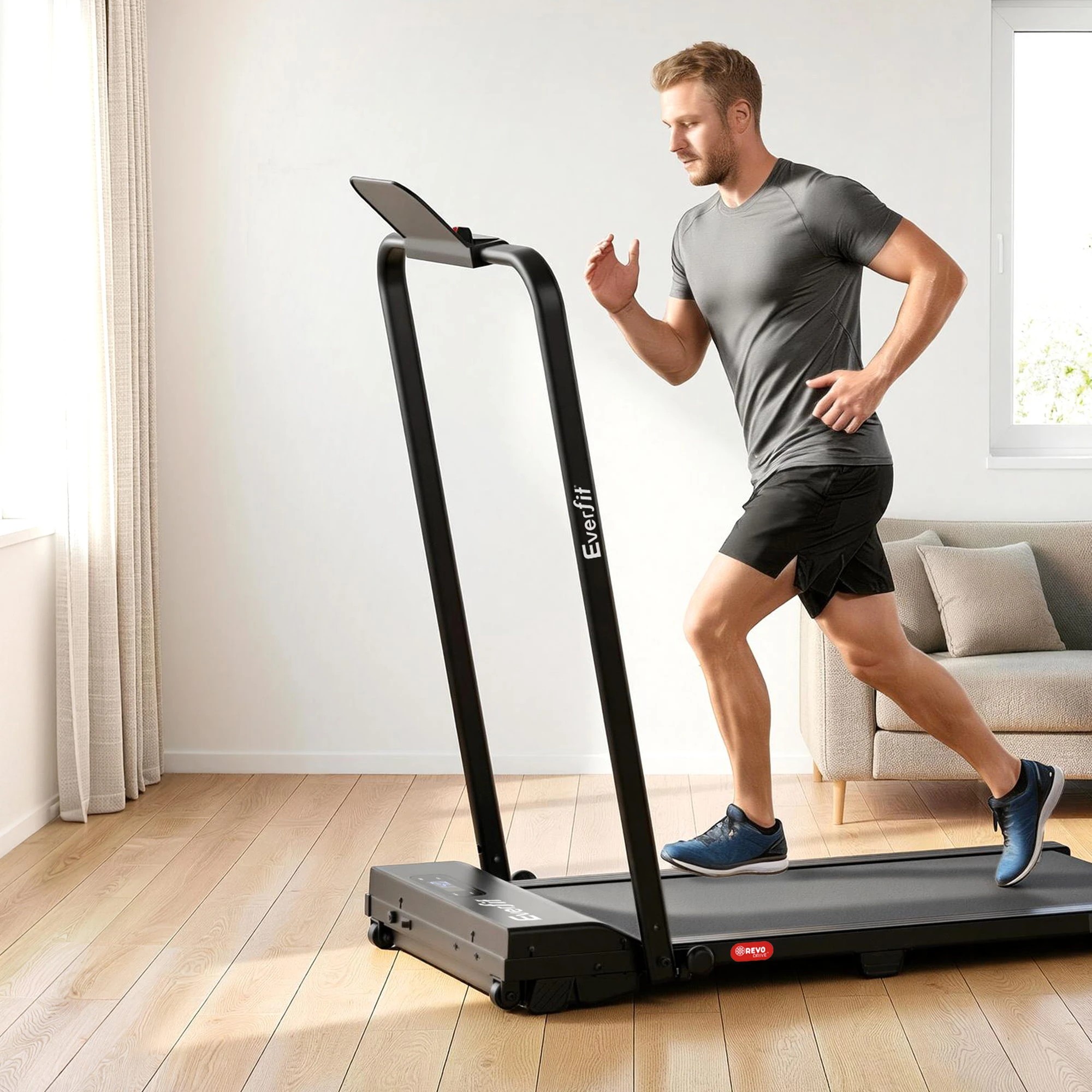 5 Everfit 3 in 1 Walking Pad Treadmill 12% Incline Under Desk Foldable for Home - Black, 5 of 10