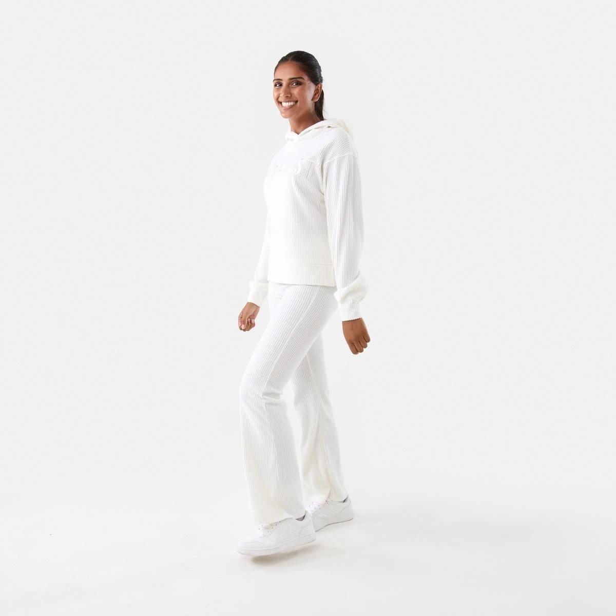 3 Everlast Womens Ribbed Luxe Hoodie Bone, 3 of 6