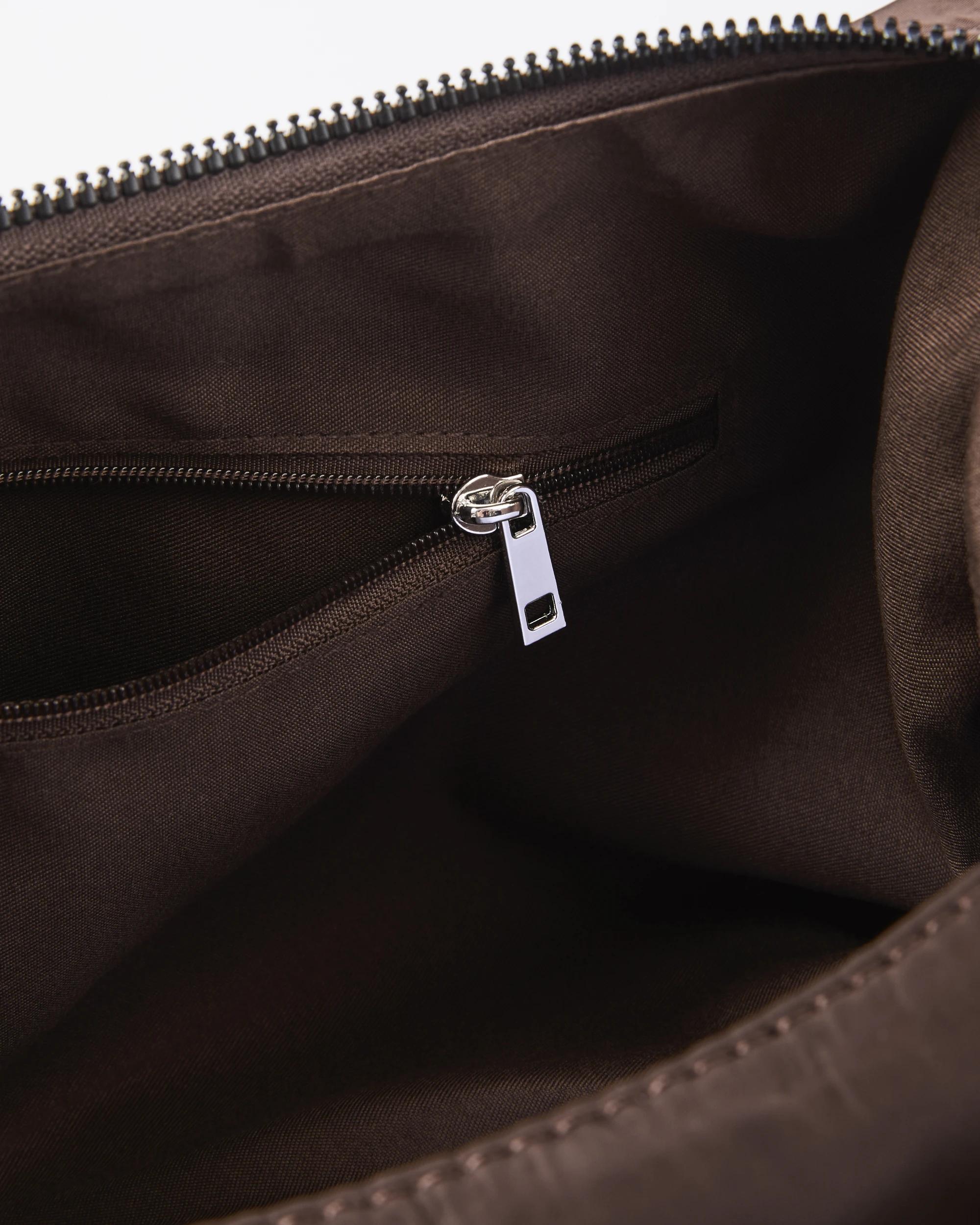 5 Nylon Pocket Crossbody Bag Deep Fudge, 5 of 7