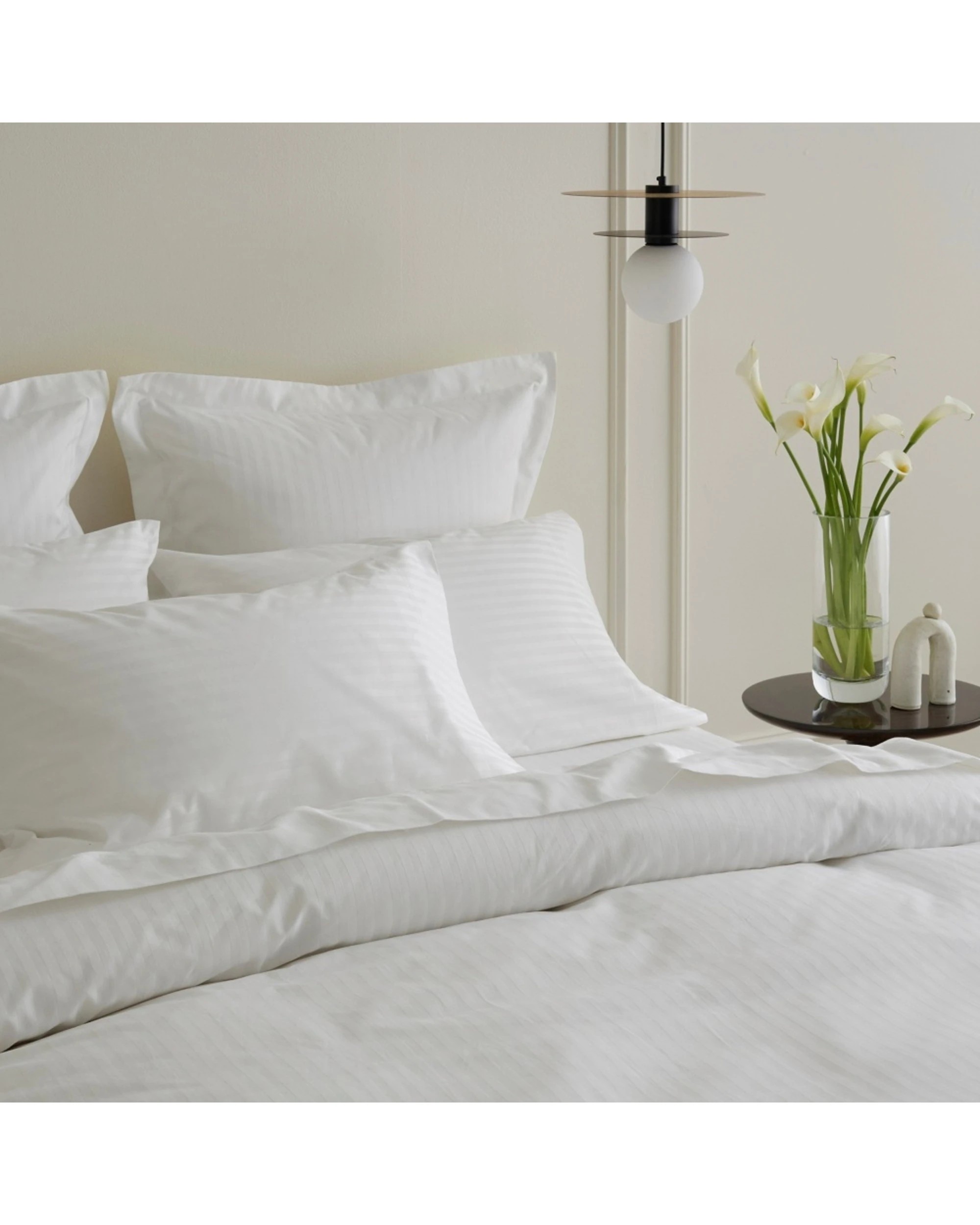 3 Bedding Co Quilt Cover Set 1200TC Egyptian Cotton Stripe - Single Bed - White, 3 of 6
