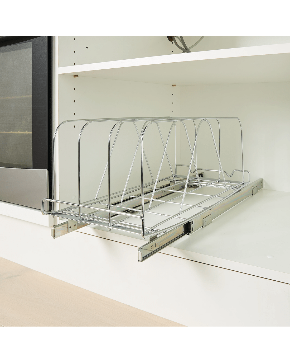 2 Chrome Pull-out Drawer Sliding Organiser, 2 of 10