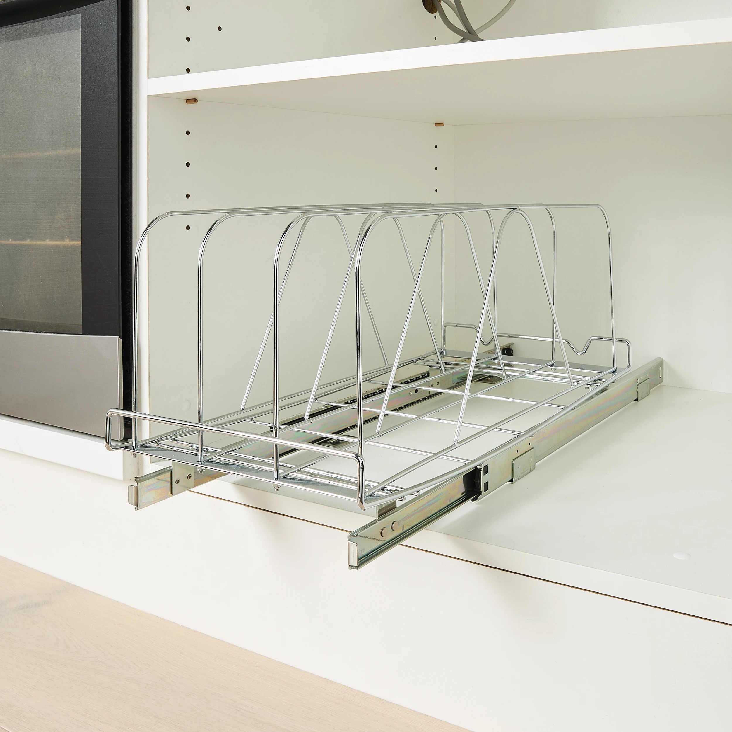 2 Chrome Pull-out Drawer Sliding Organiser, 2 of 10