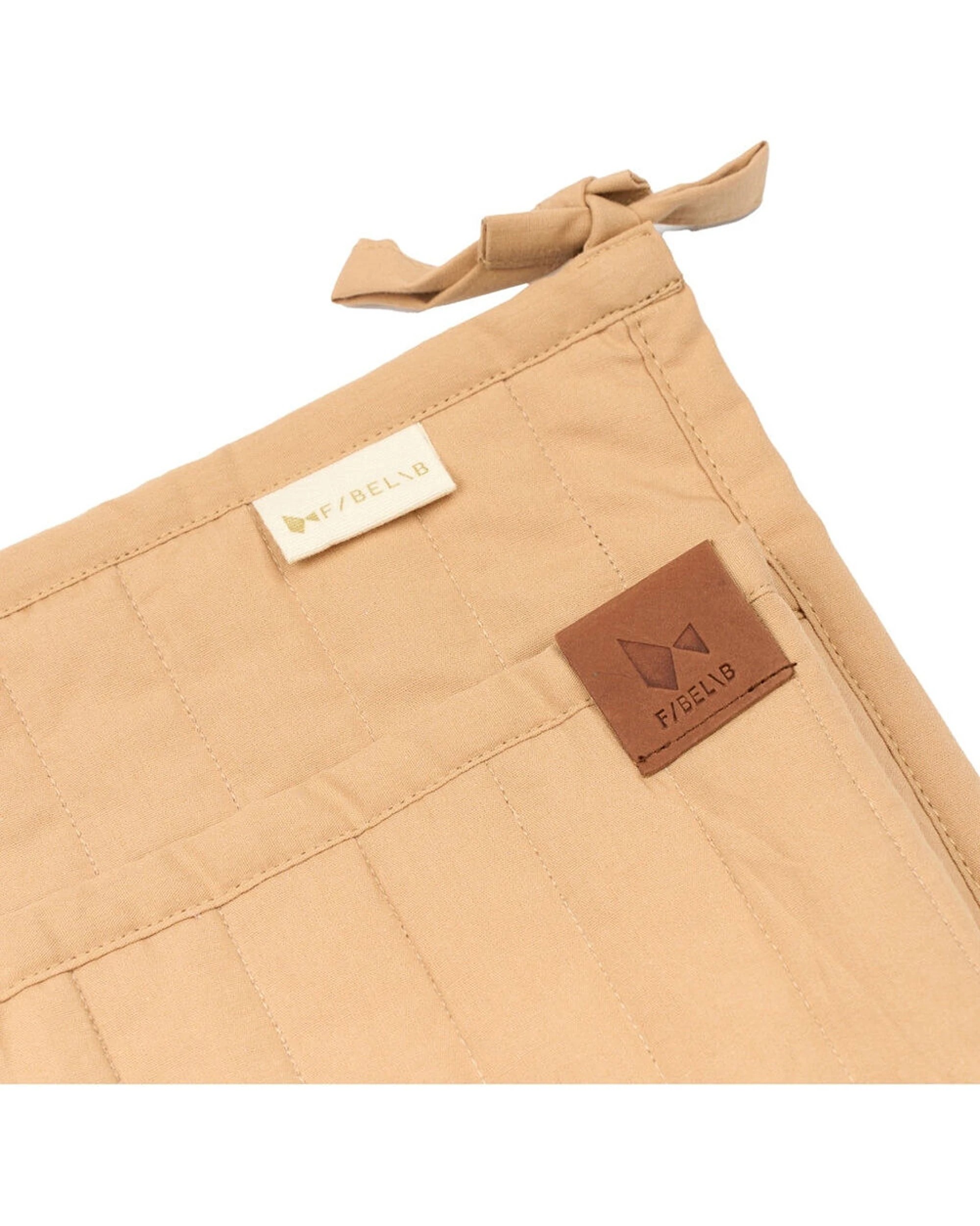 2 Fabelab 100 Percent Cotton Quilted Crib Or Wall Pocket Storage Small - Beige, 2 of 3