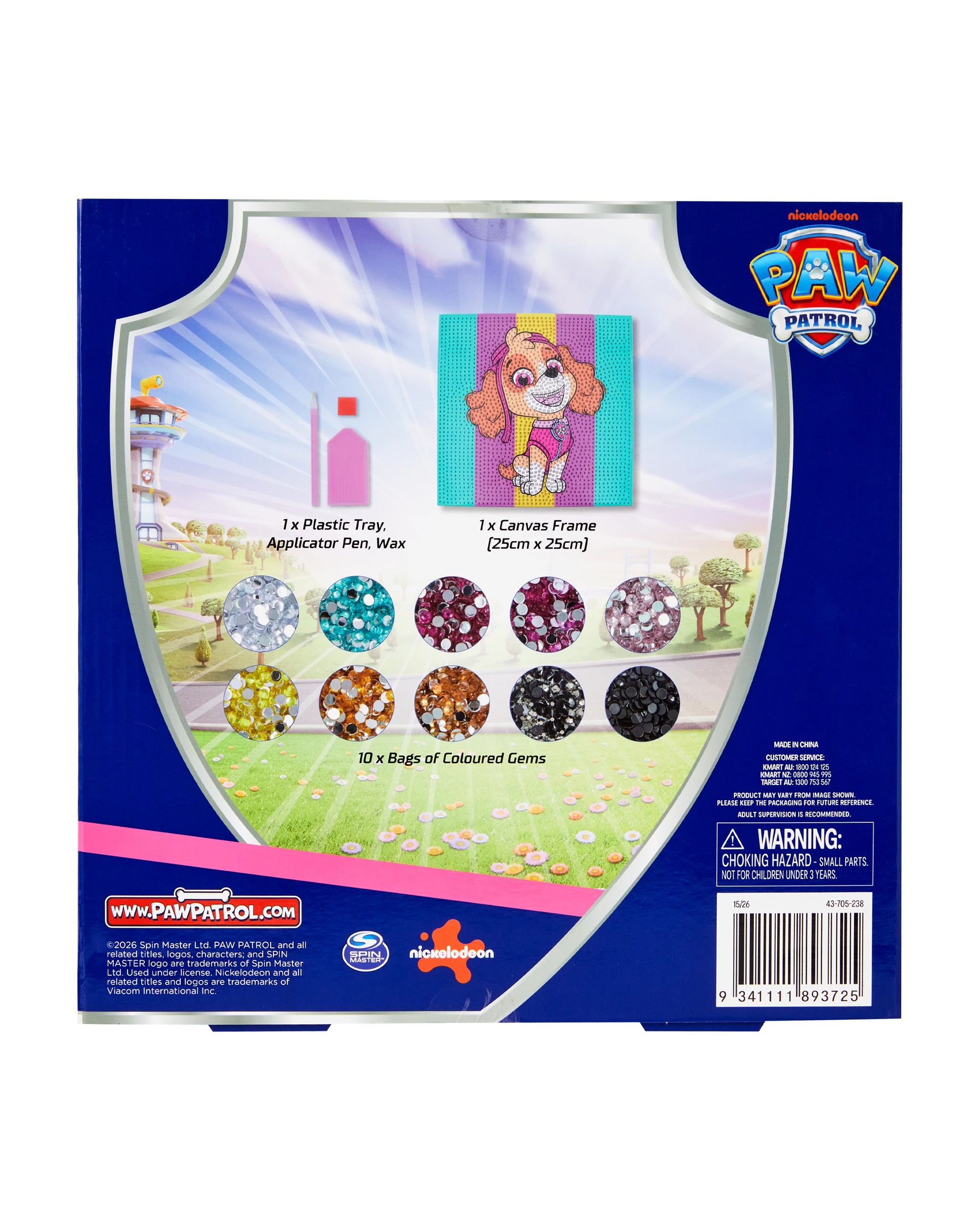 4 Nickelodeon PAW Patrol Gem Art Canvas Kit, 4 of 4