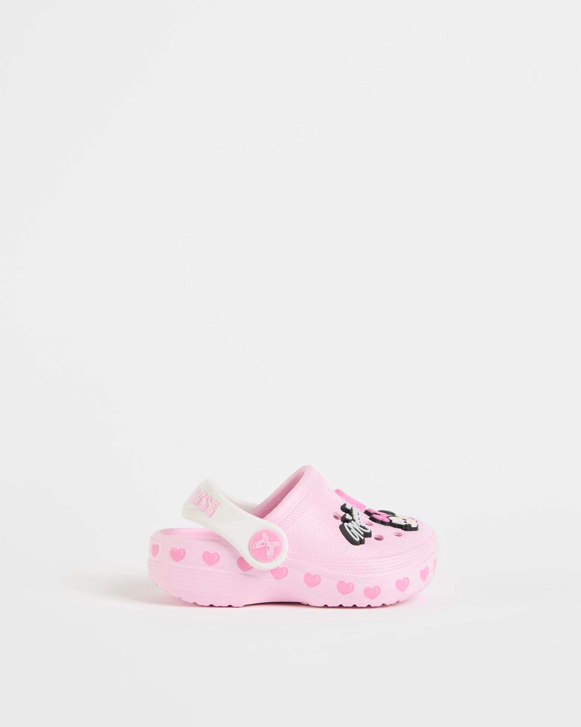 1 Disney Minnie Mouse Baby First Walker Clogs PINK, 1 of 3