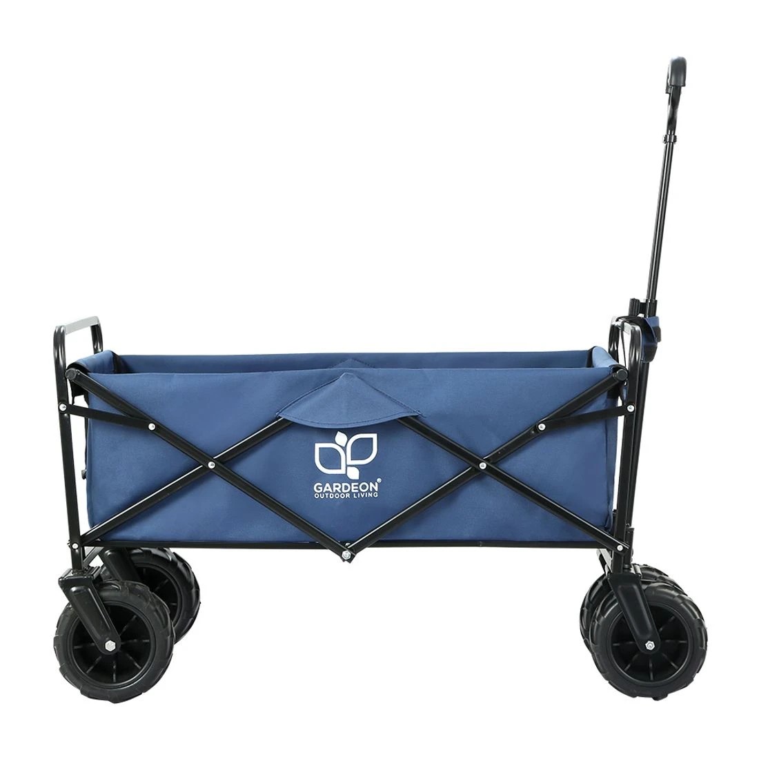 3 Gardeon Garden Cart Folding 120kg Trolley Camping Wagon Barrow Outdoor Beach - Blue, 3 of 8