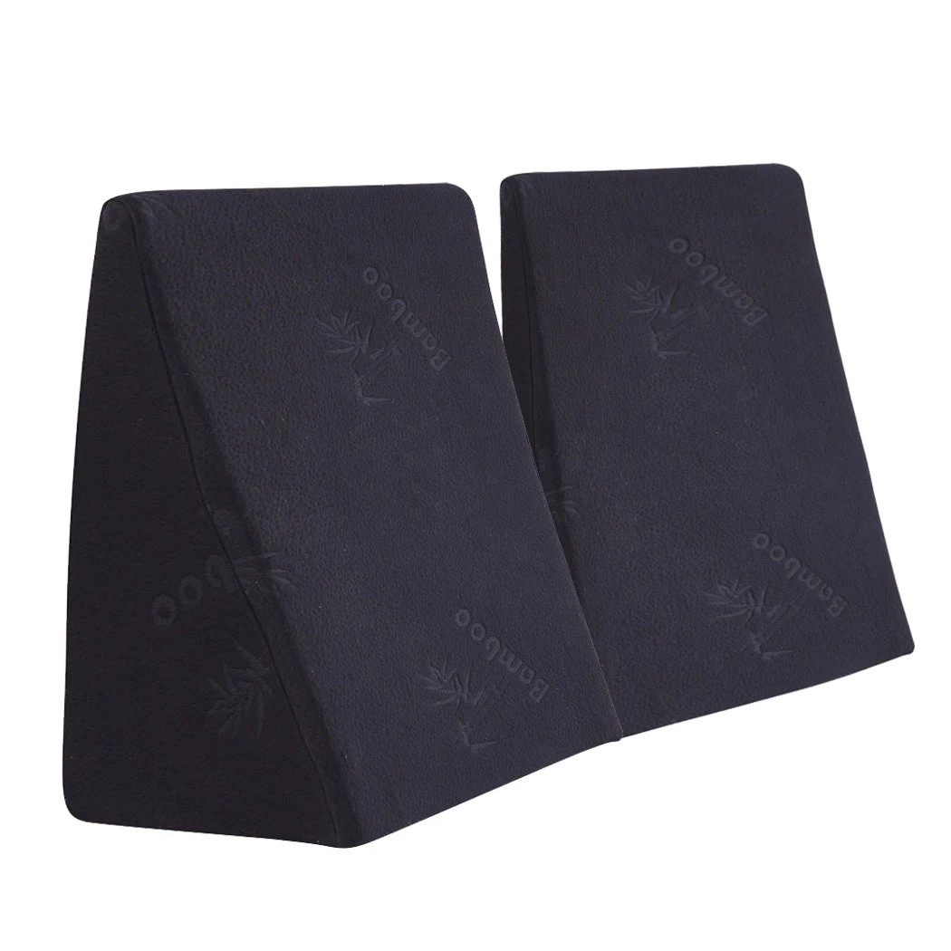 1 Dreamz Cool Gel Memory Foam Bed Wedge Pillow Cushion Neck Back Support Sleep With Cover, 1 of 10