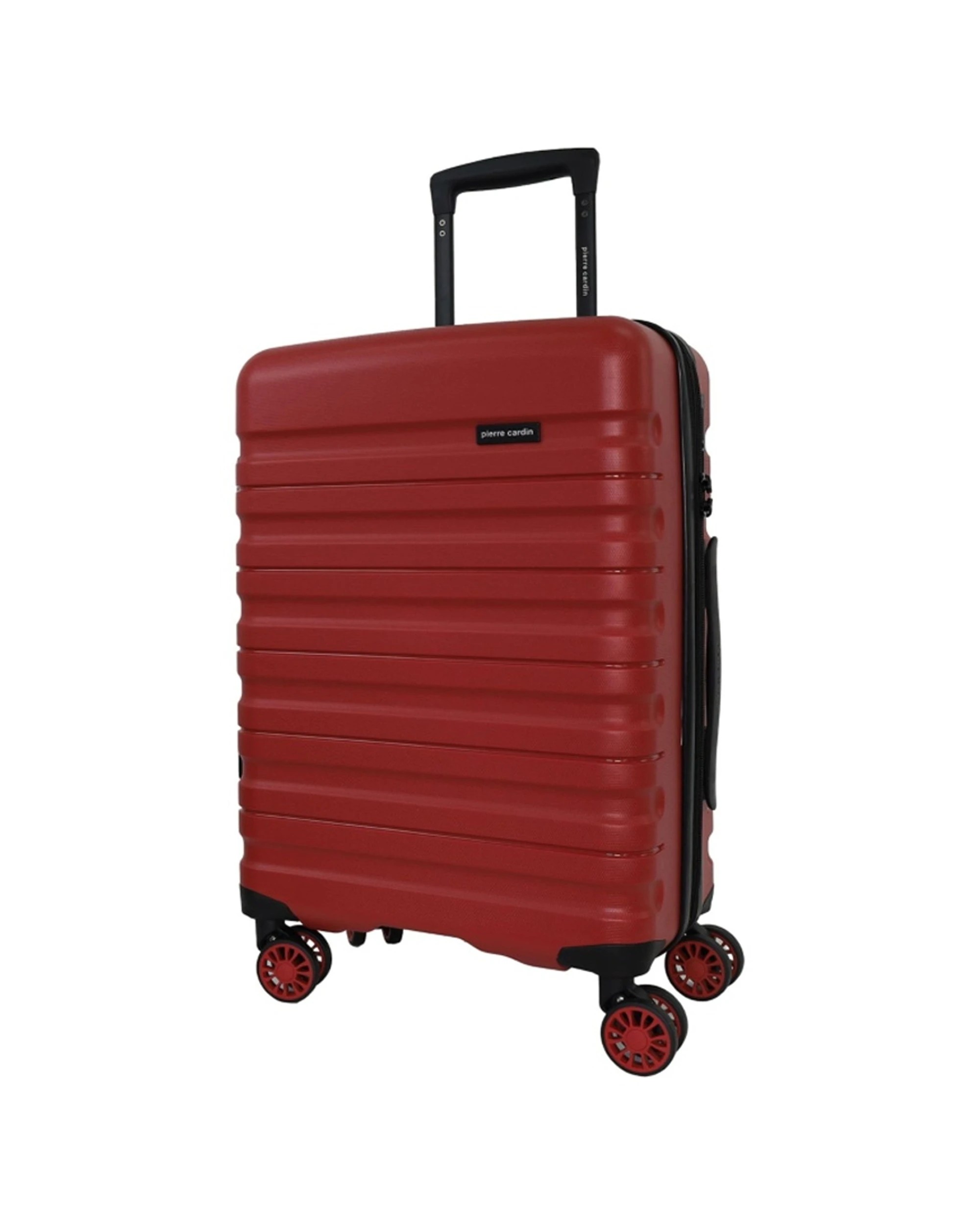 1 Pierre Cardin 4 Wheel Cabin Hard-Shell Suitcase Travel Luggage 54cm - Red, 1 of 4