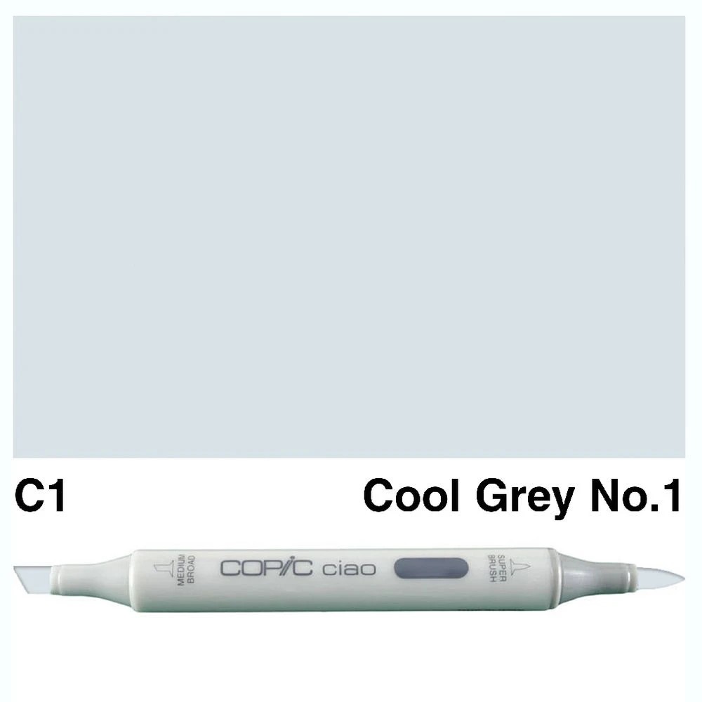 3 Copic Ciao Dual Nib Marker C1 Cool Grey No.1, 3 of 3