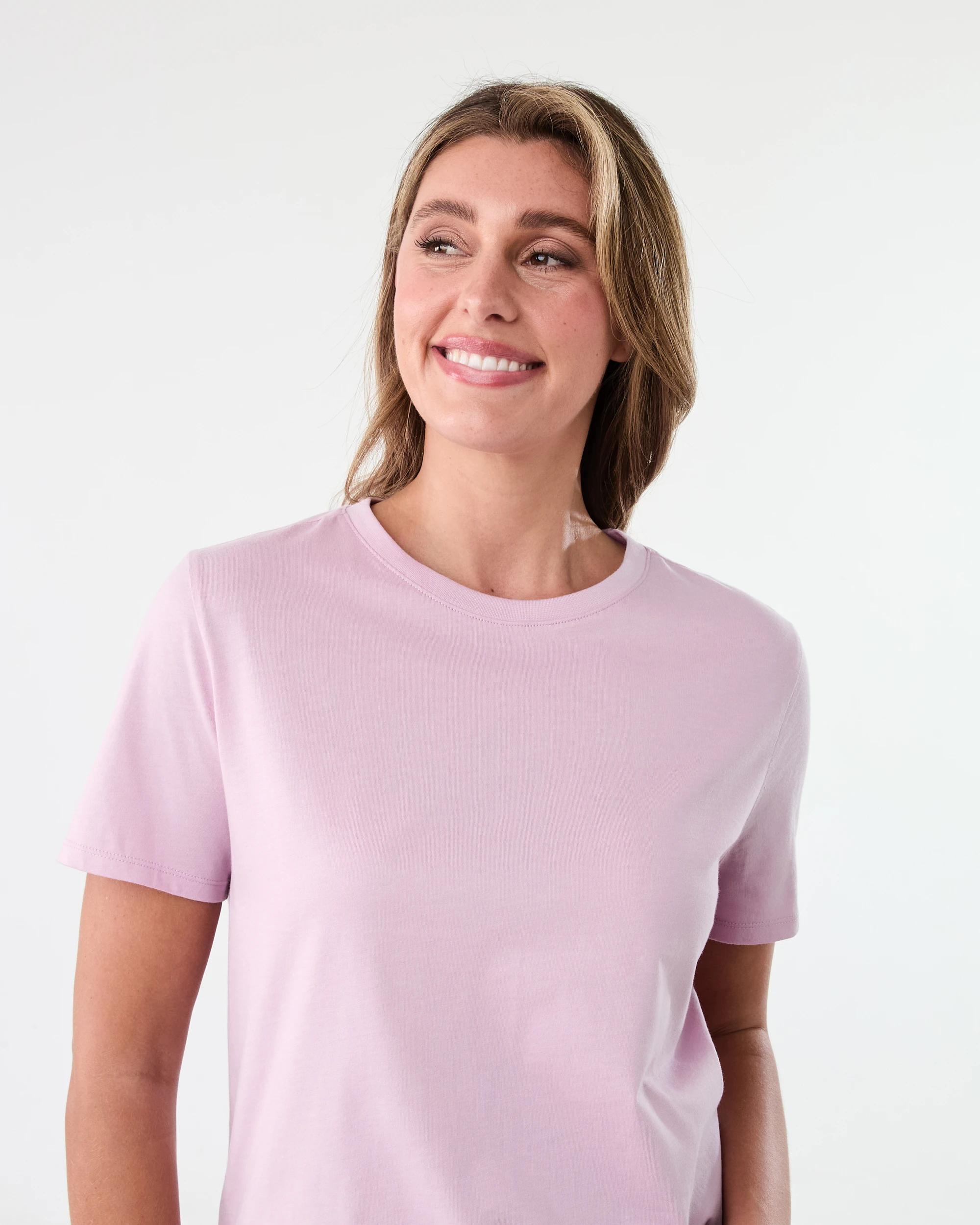 4 Short Sleeve Australian Cotton T-shirt Wrm Lilac, 4 of 6