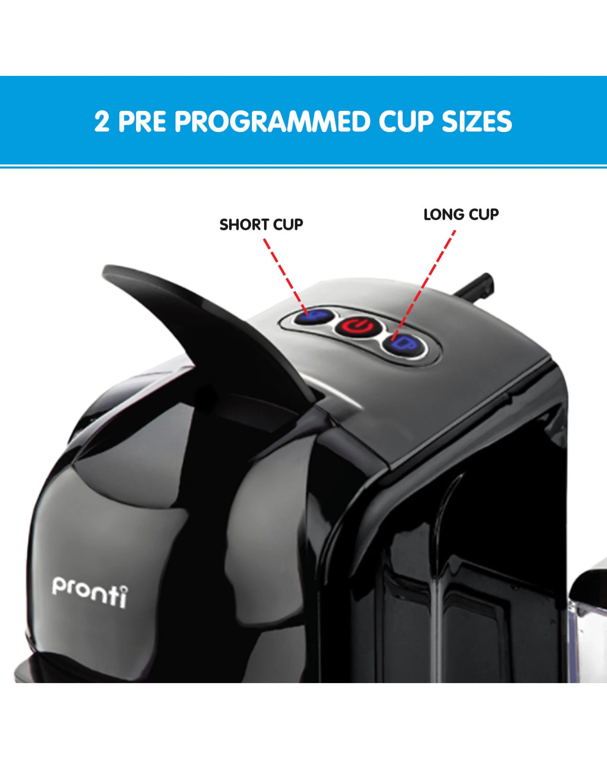 6 Pronti HomeMaid 3-in-1 Coffee Machine Multi-Capsule Pods Ground Coffee Nespresso Caffitaly Compatible CM-511HM, 6 of 10