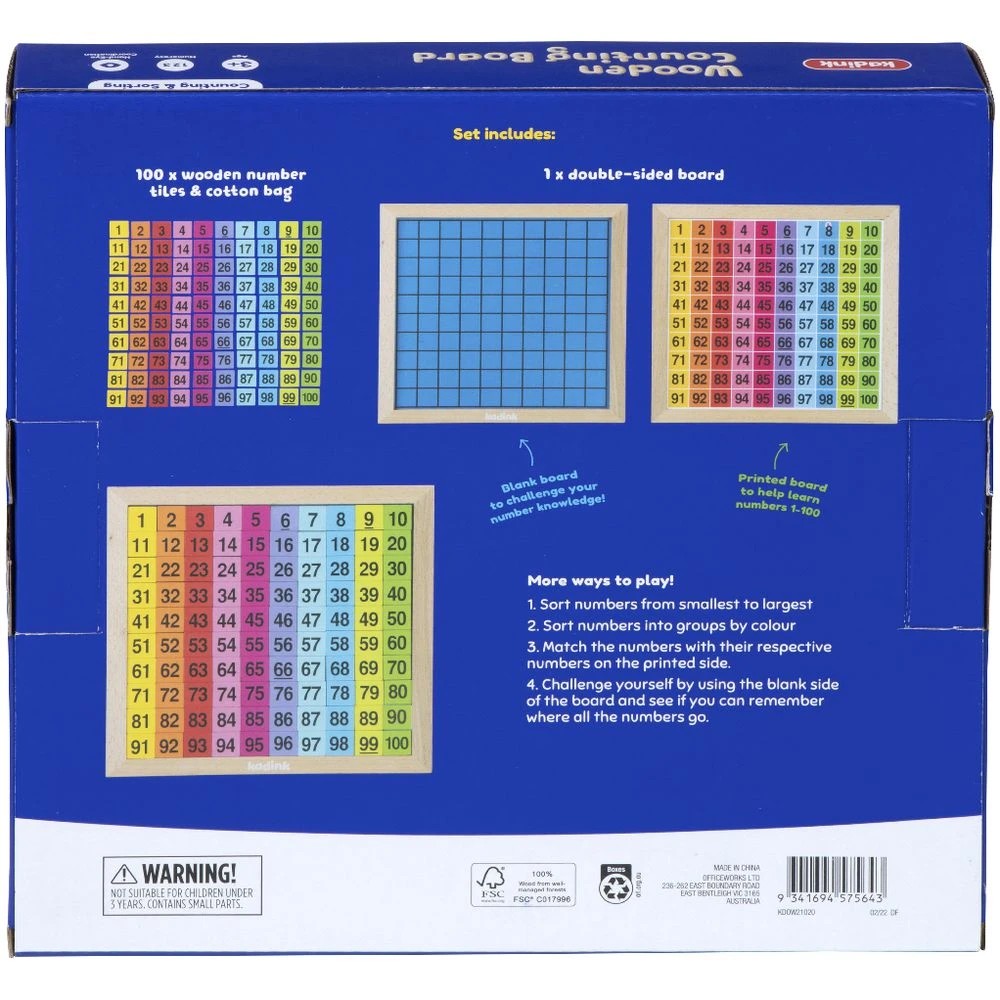 3 Kadink Wooden Counting Board 1-100, 3 of 7