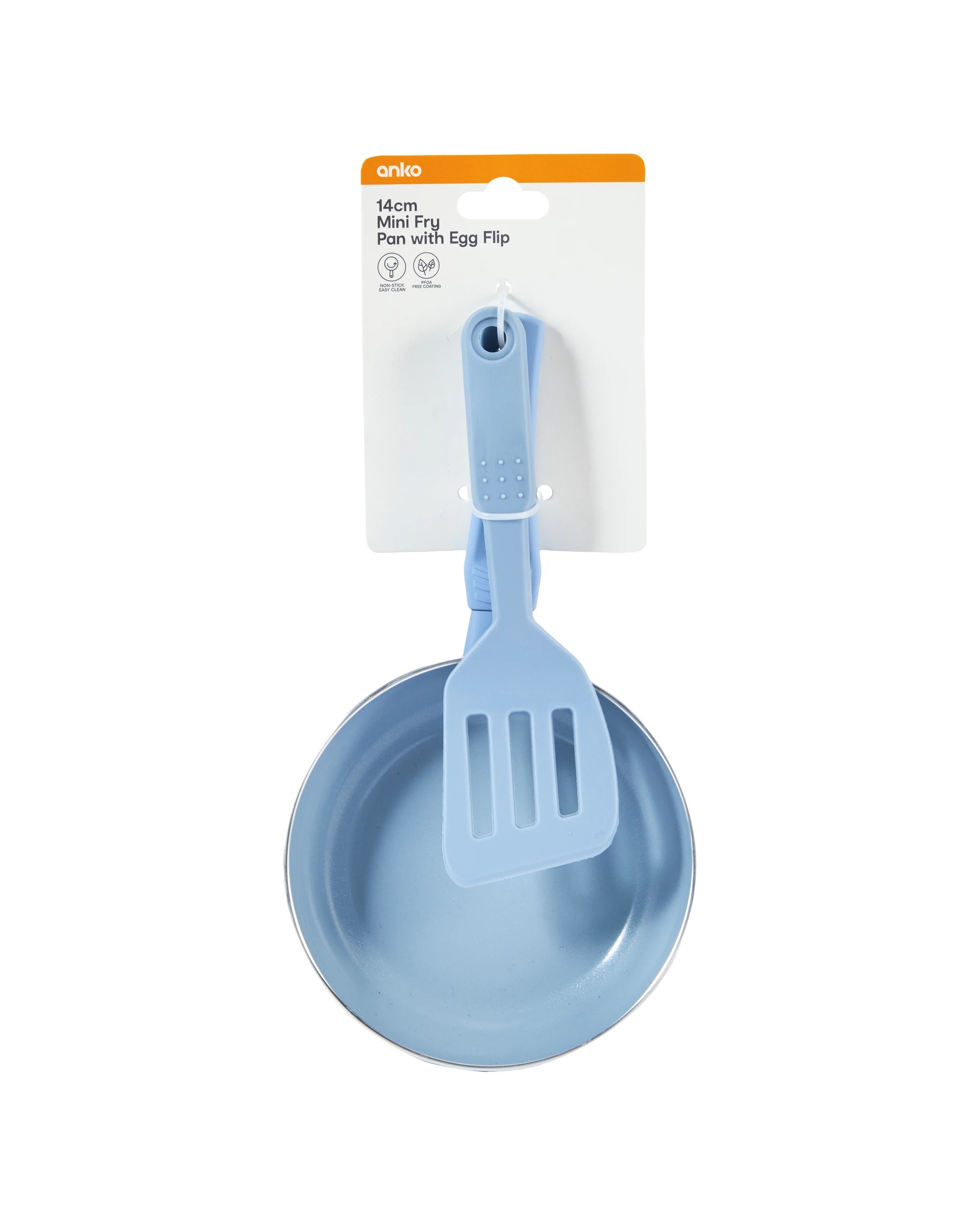 9 14cm Mini Fry Pan with Egg Flip - Blue, 9 of 10