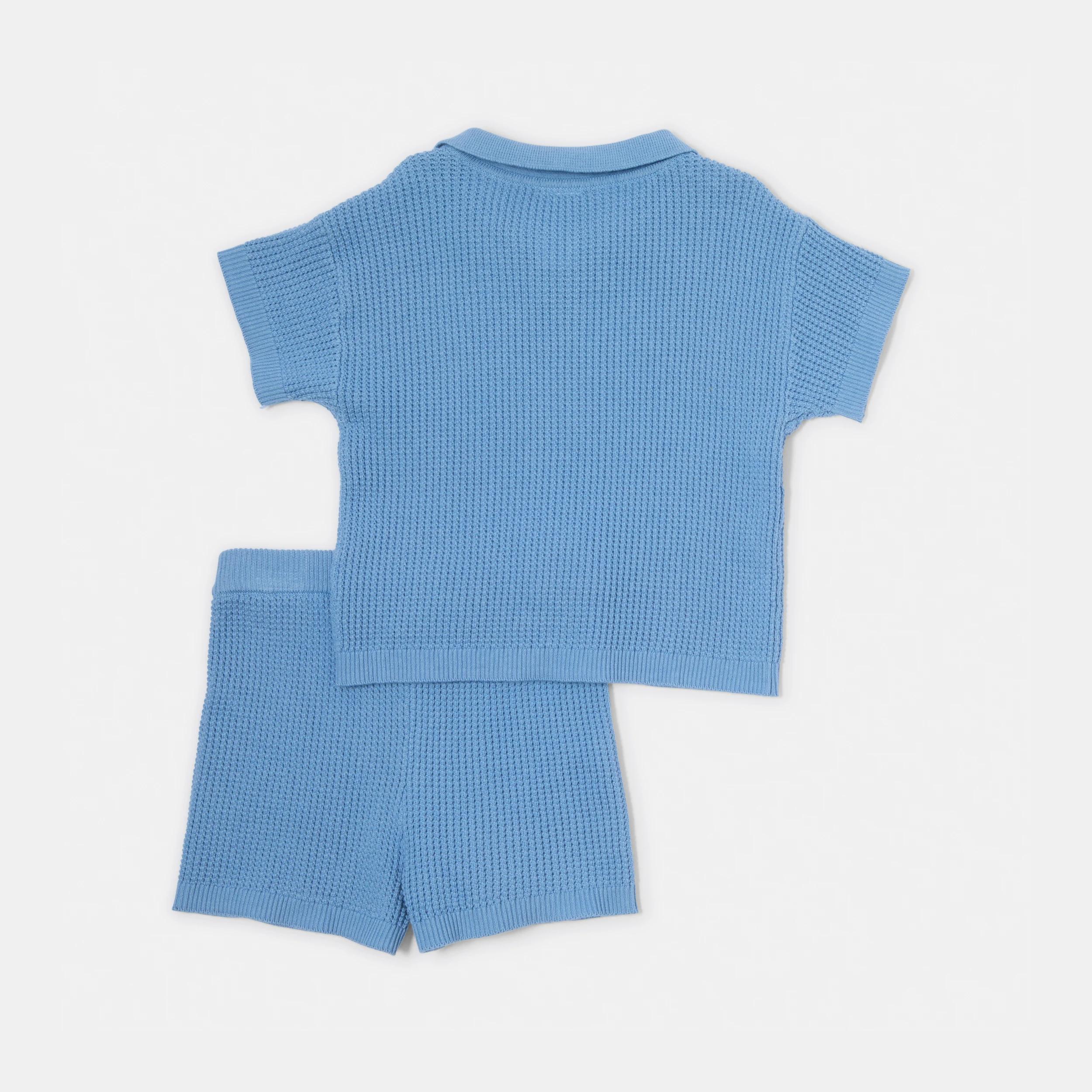 2 2 Piece Short Sleeve Crochet Set LIMITLESS BLUE, 2 of 6