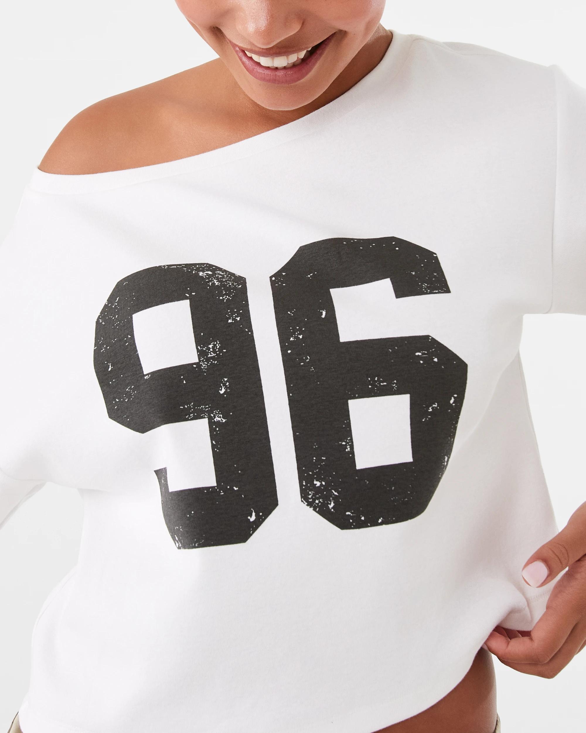 8 Off The Shoulder Print T-shirt Snw White, 8 of 10