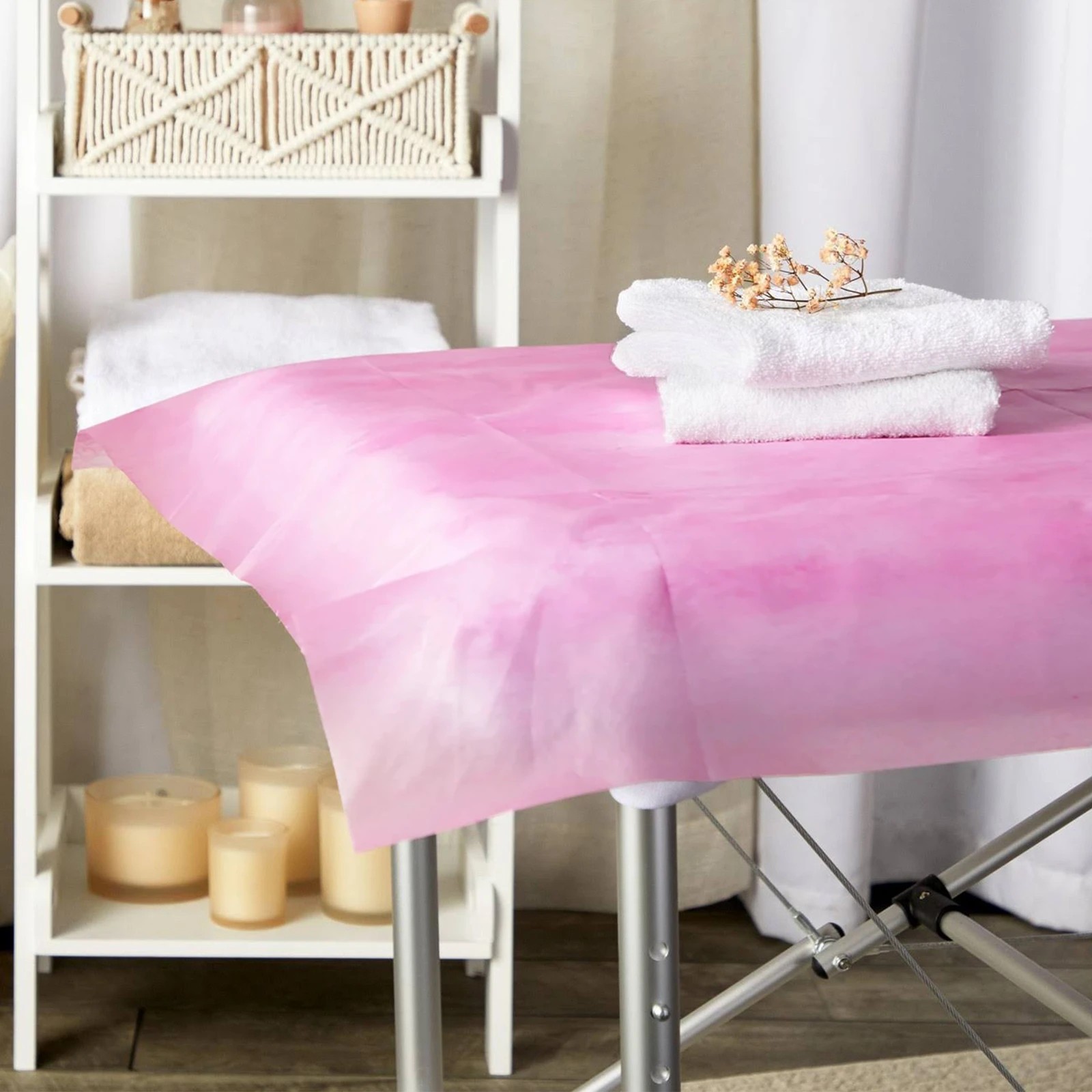 2 Alfordson 50x Disposable Bed Sheet Massage Table Cover - Pink, 2 of 4