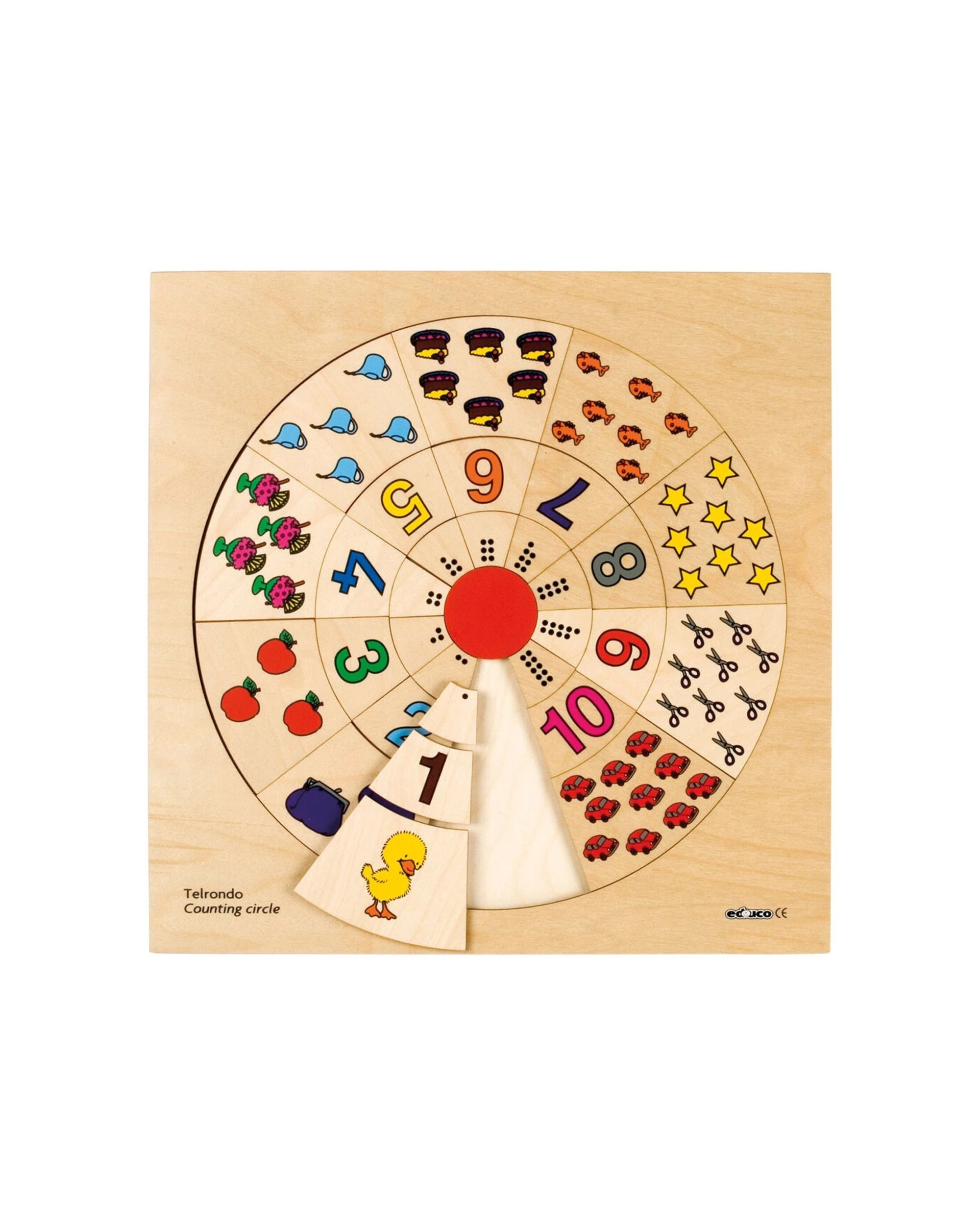 1 Educo Counting Circle Numbers Skills Educational Toy Counting Puzzle Ages 3 - Multi, 1 of 3