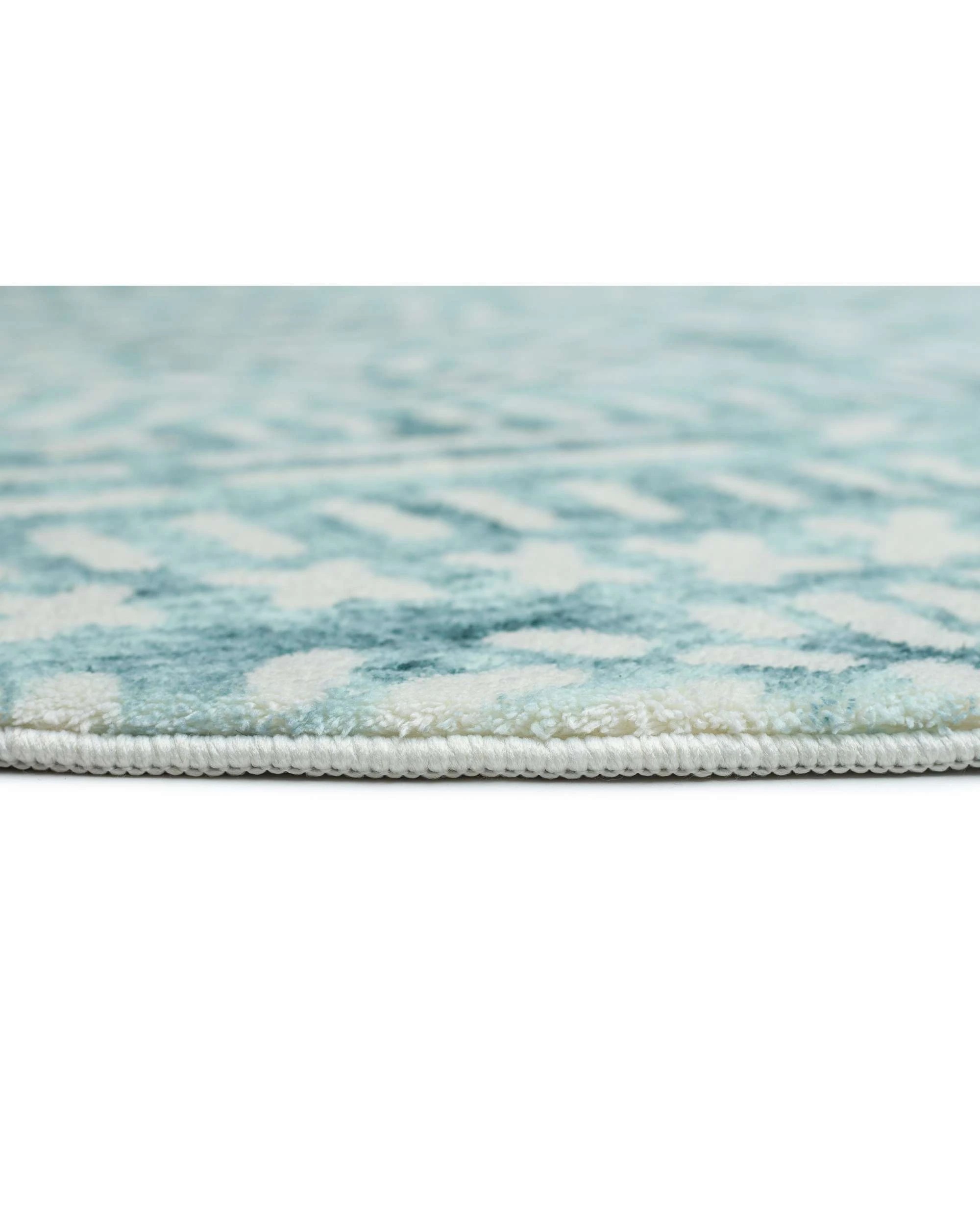 5 Loopsie Asni Tribal Washable Round Rug-160cm x 160cm - Blue, 5 of 5