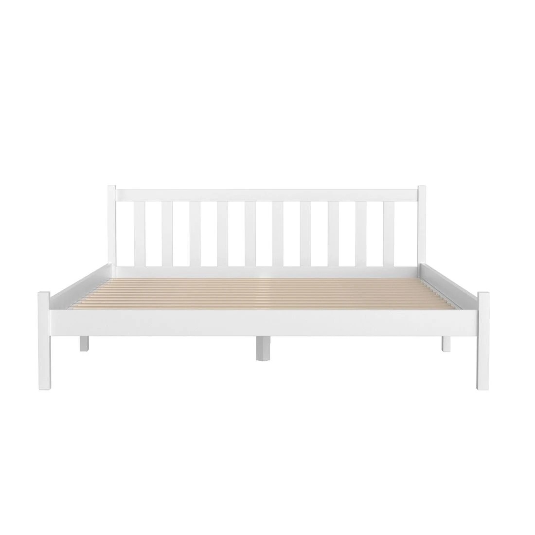 3 Artiss Bed Frame Queen Size Wooden  SOFIE - White, 3 of 10