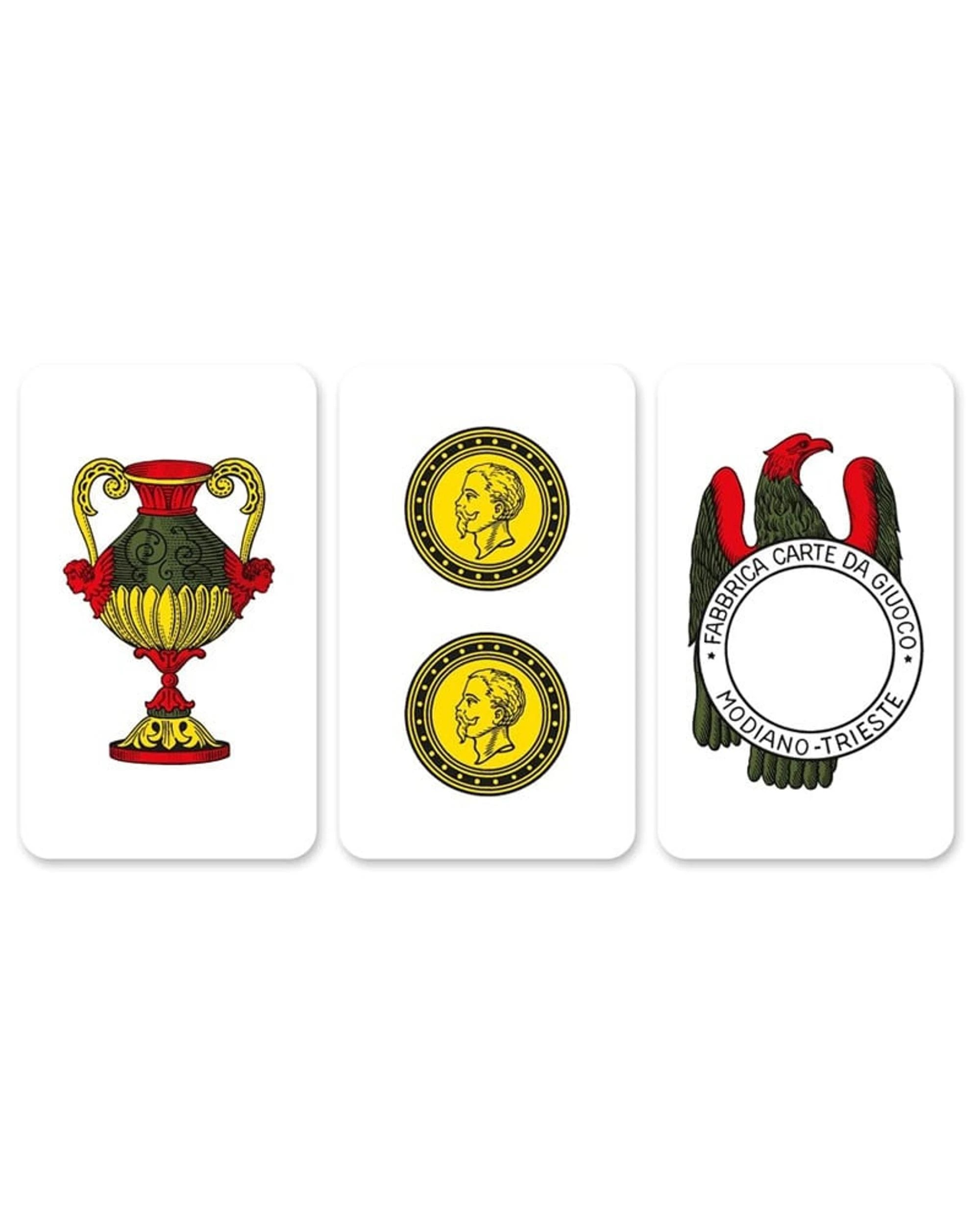 2 Modiano Siciliane Platinum 100% Plastic Red Italian Playing Cards - Red, 2 of 4