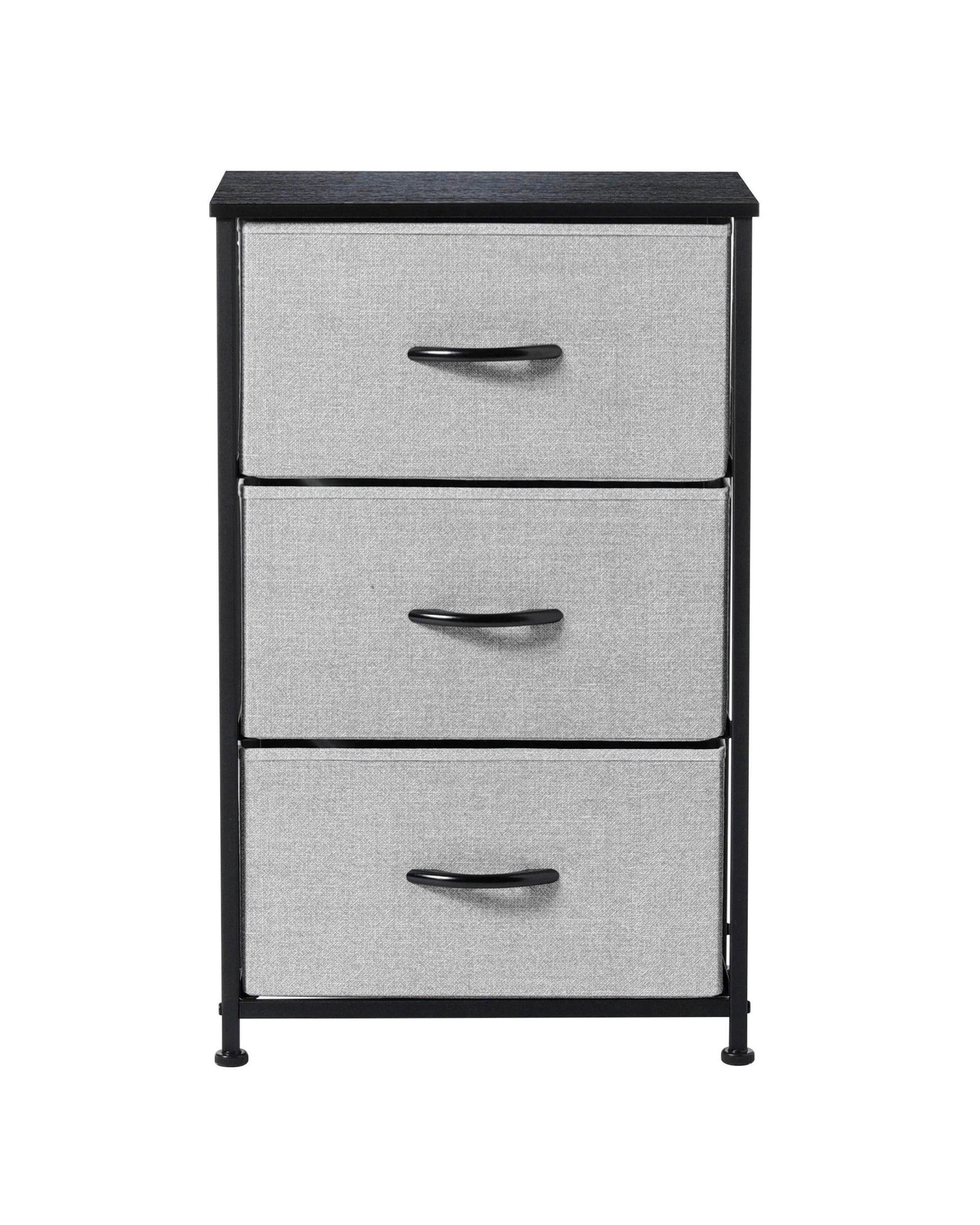3 Sherwood Luna 3 Drawer Fabric Home Dresser - Grey, 3 of 8
