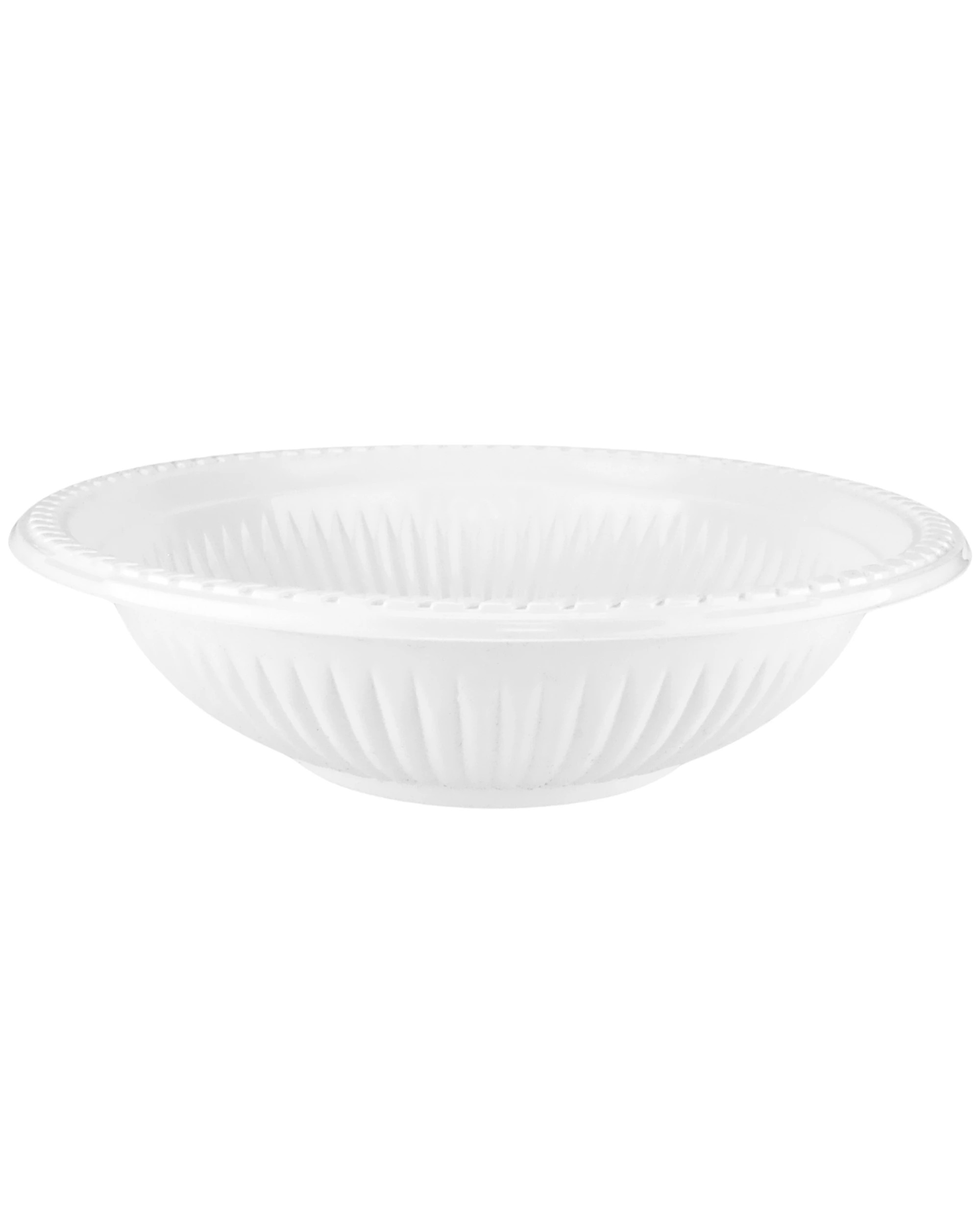 1 Partyware Everyday Living Reusable Plastic Serving Bowls 25cm Pack of 3 - White, 1 of 2