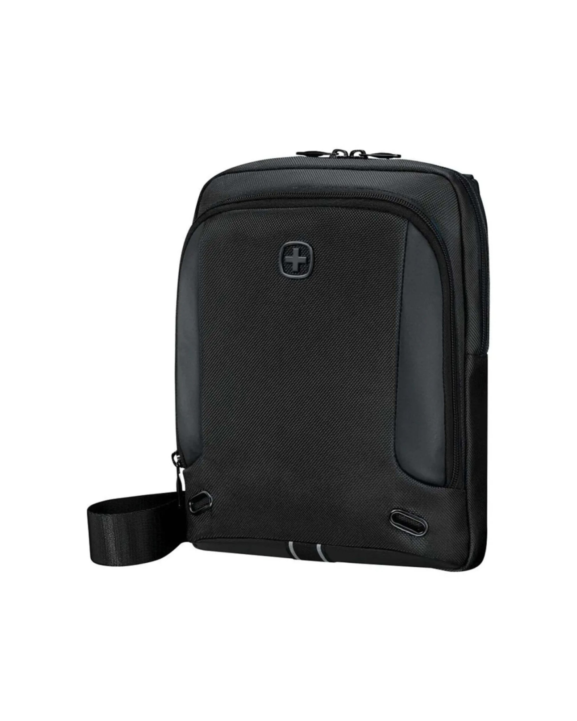 1 Wenger XE Crossbody Bag With 11in Tablet Pocket Recycled PET Polyester - Black, 1 of 6