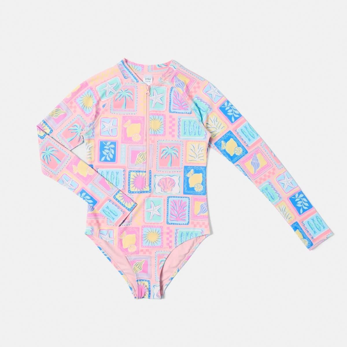 5 Long Sleeve Swimsuit COASTAL CHARM BLUSHING ROSE, 5 of 7