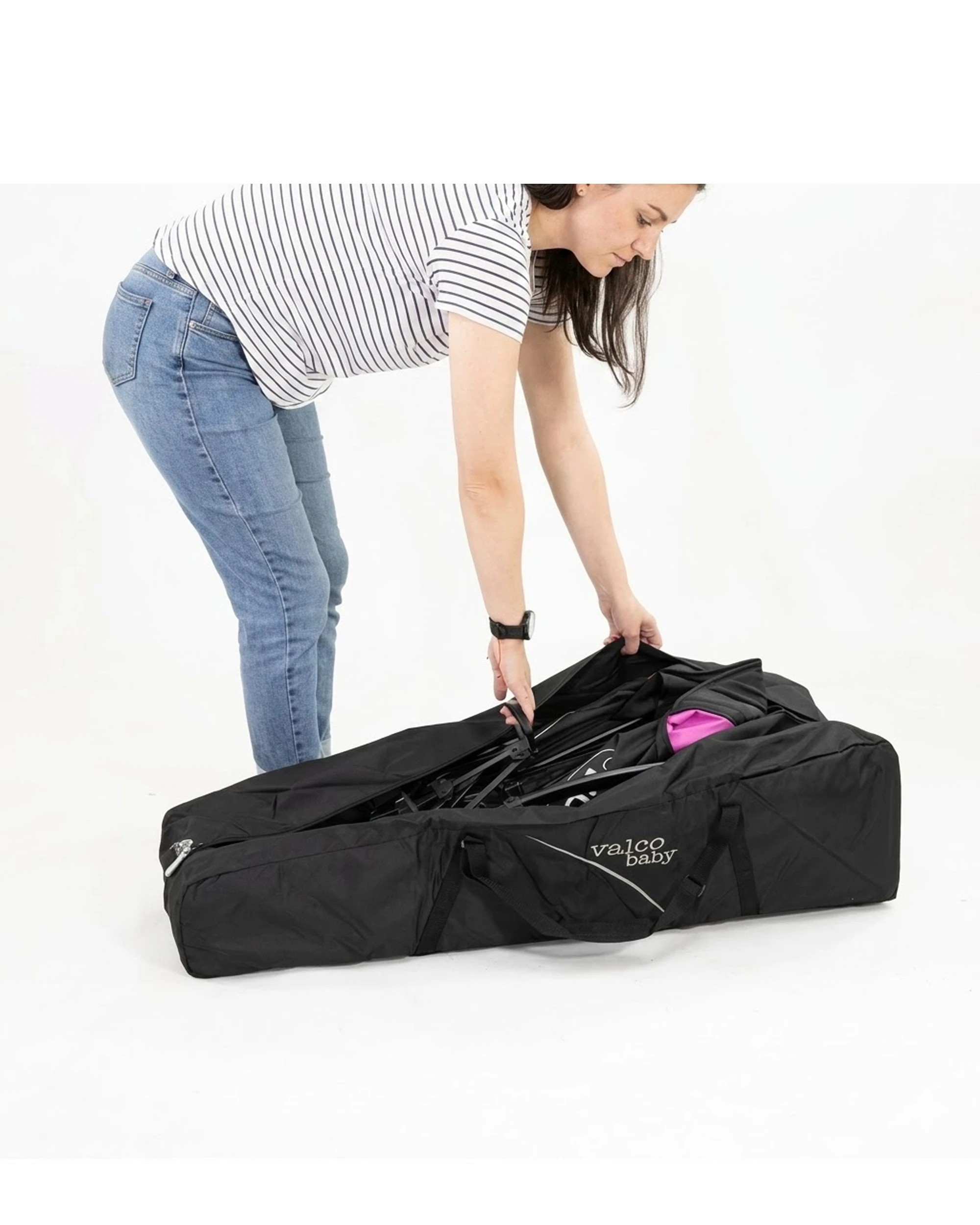 2 ValcoBaby Universal Umbrella Pram Stroller Storage Bag 40x120x30cm Padded - Black, 2 of 3