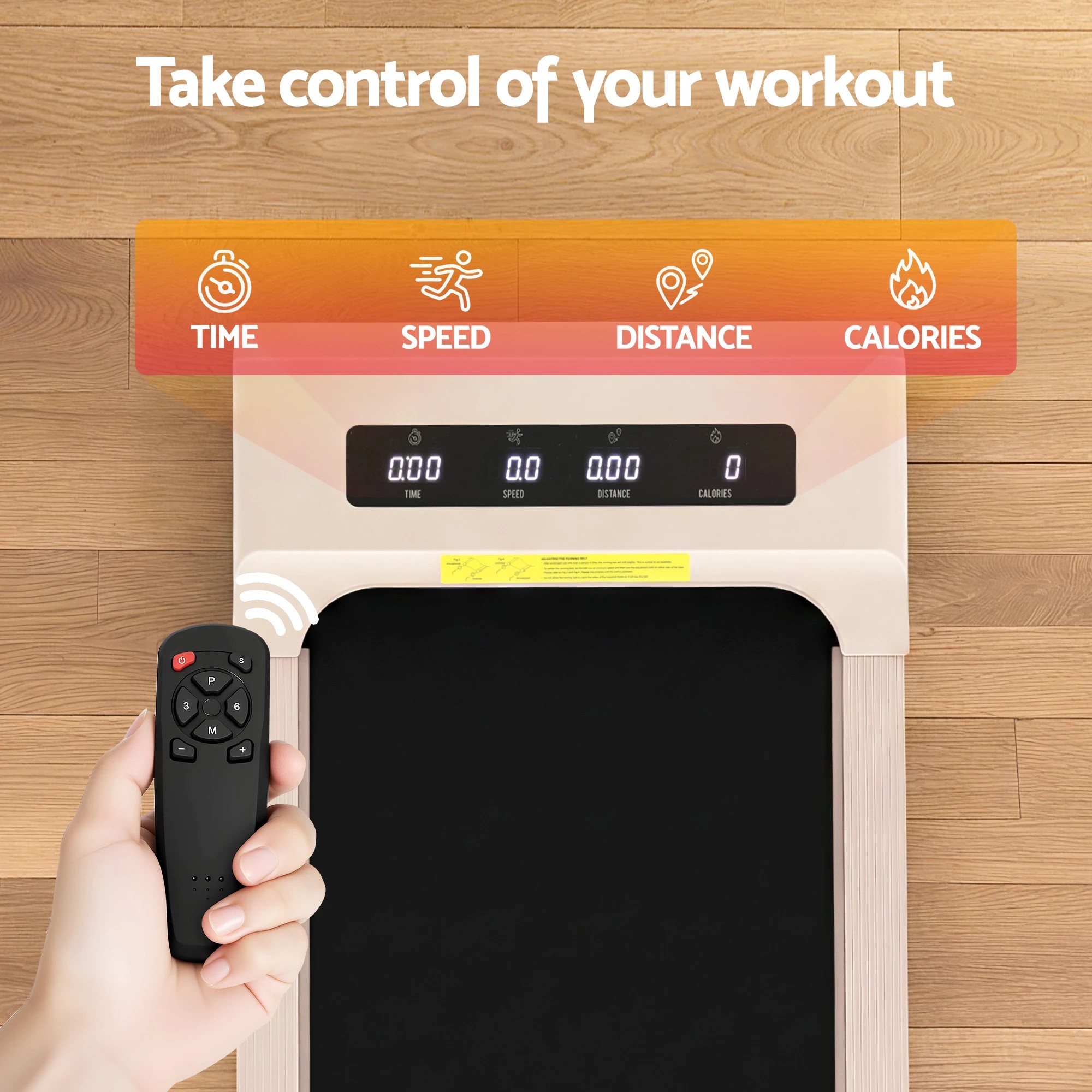 5 Everfit Treadmill Electric Walking Pad Under Desk Home Gym Fitness 360mm - Pink, 5 of 7