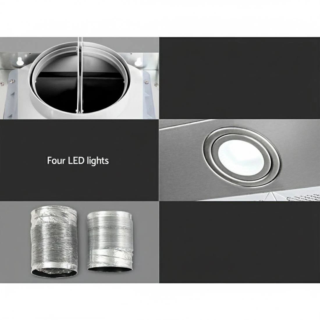 6 Devanti 1500mm Range Hood 150cm BBQ Commercial Rangehood - Silver, 6 of 8