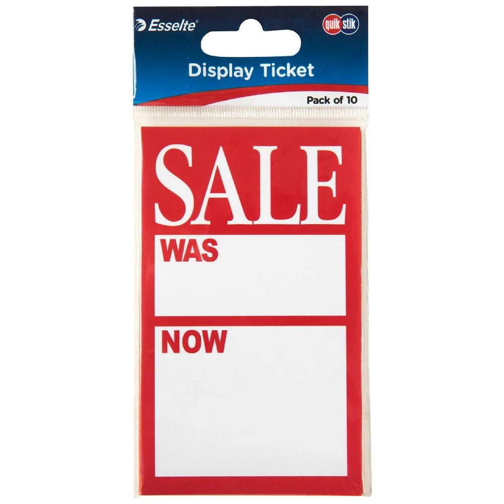 1 QuikStik A7 Sale Display Tickets Was/Now 10 Pack, 1 of 1