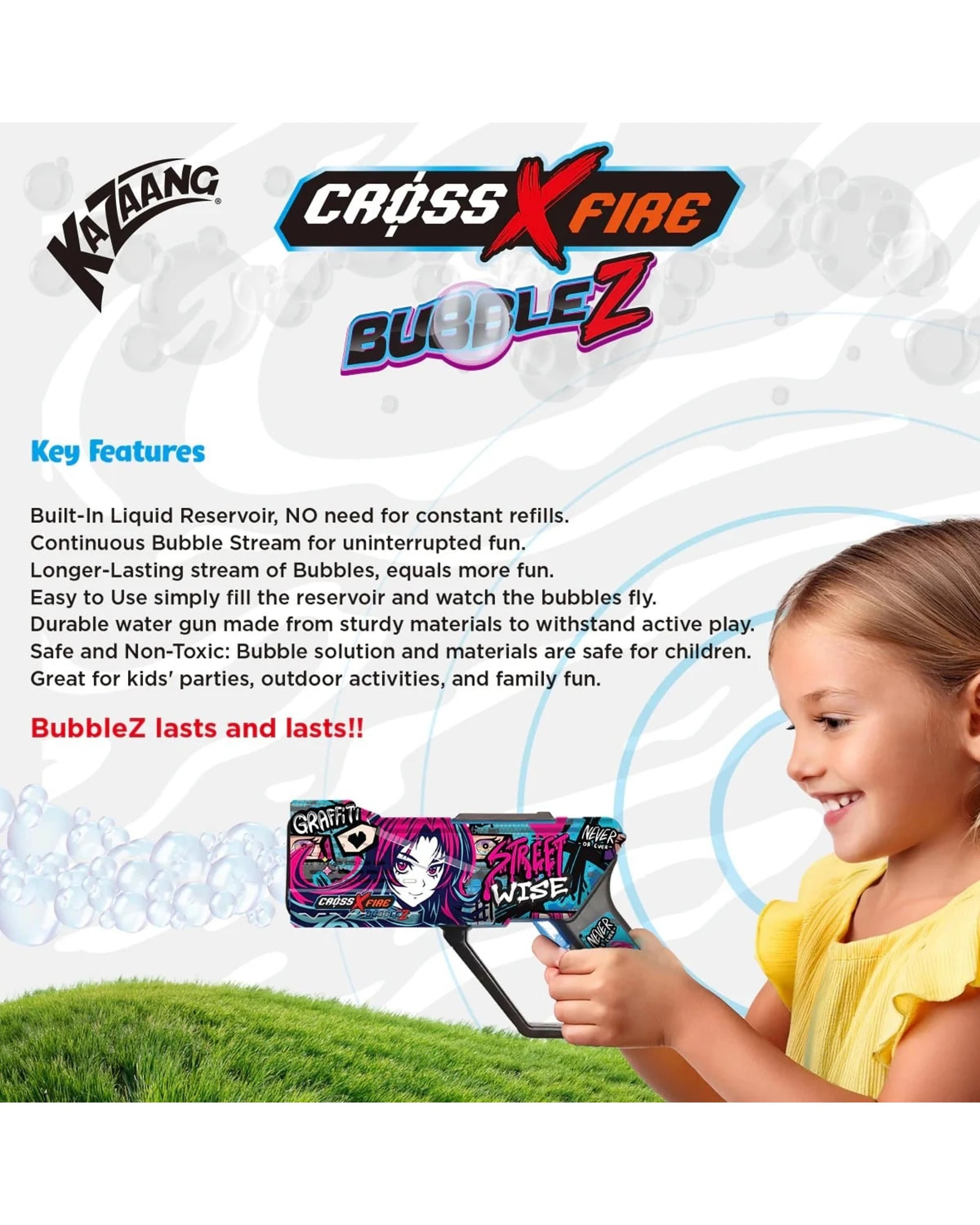 5 CrossXFire Bubblez Streetwise Bubble Gun, 5 of 5
