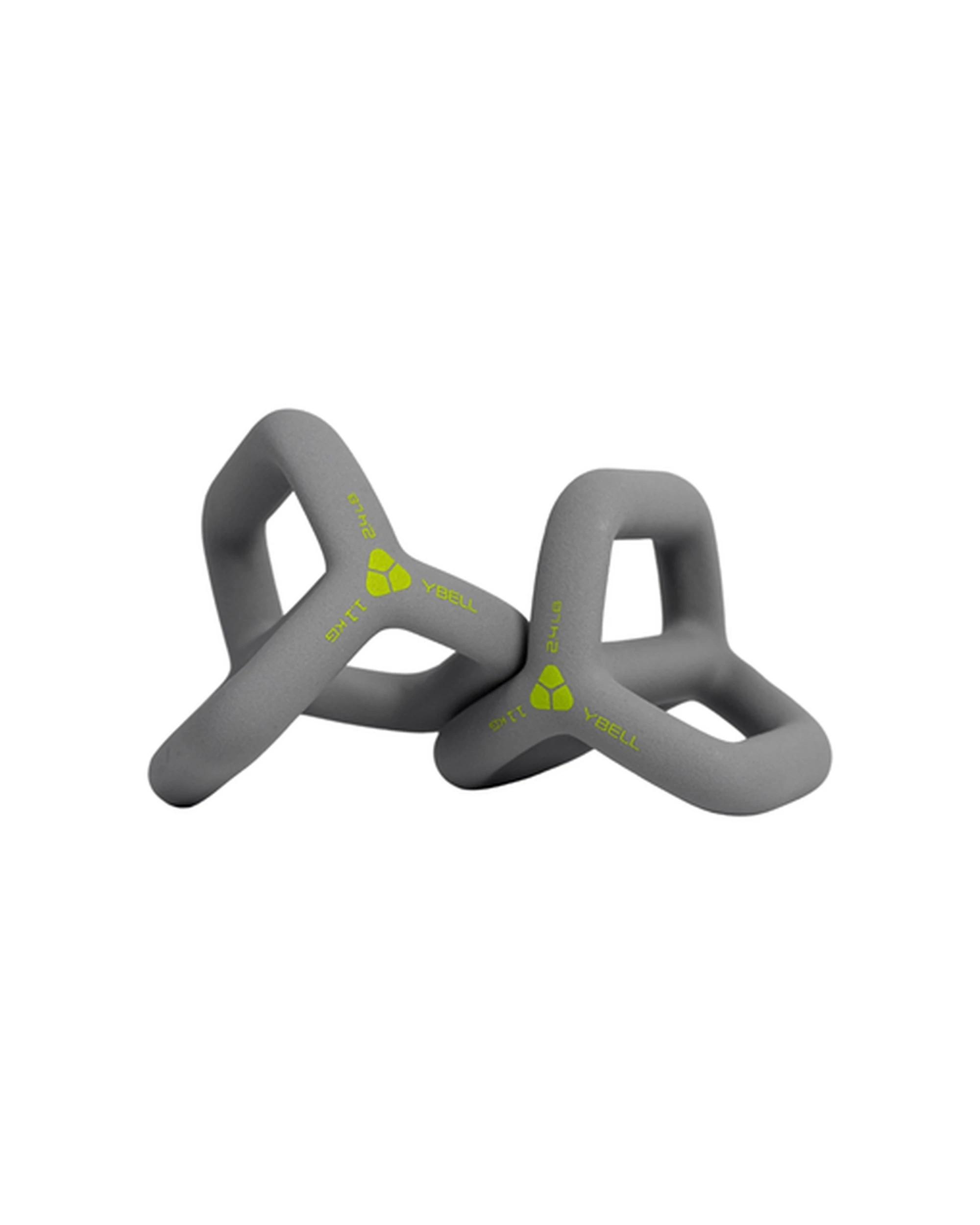1 YBell Arc Light 1.1kg Pair 4-1 Kettlebell Dumbbell Ball Push Up Stand Neoprene - Grey, 1 of 1