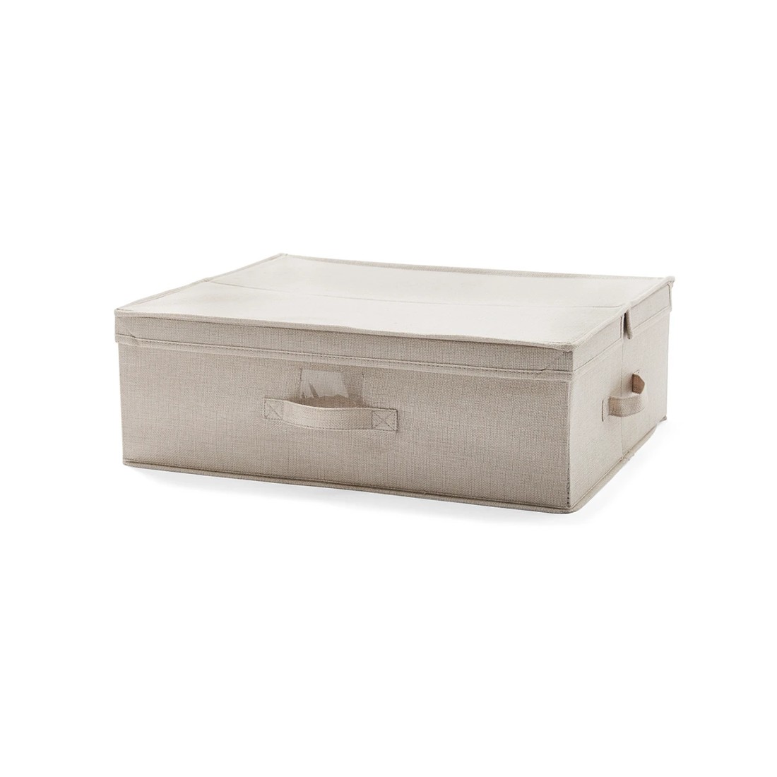 7 Linen Look Underbed Storage Box - Beige, 7 of 8