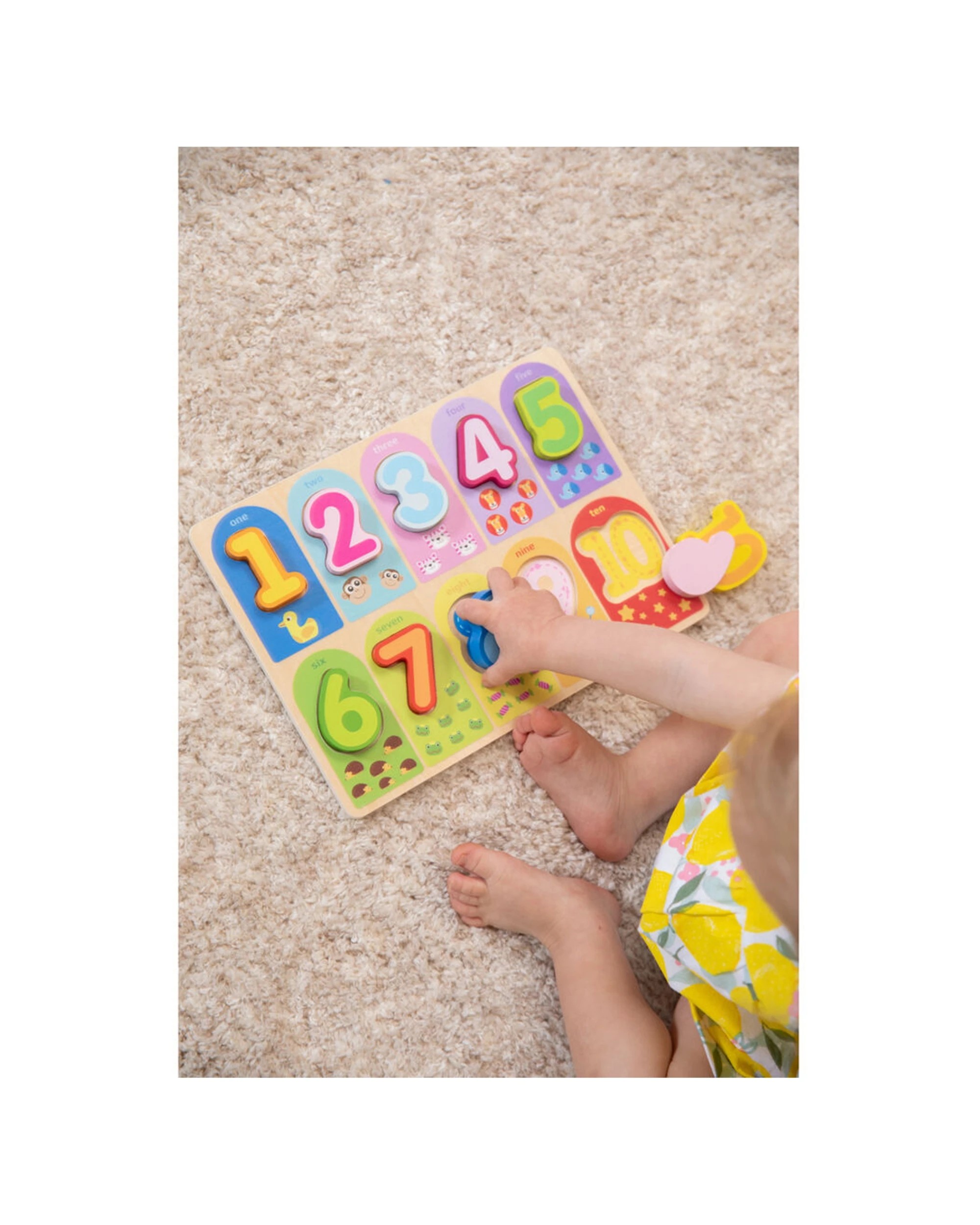 4 Fat Brain Toy Co 2PK Lets Count To 10 Educational Wood Puzzle for Kids - Multi, 4 of 4