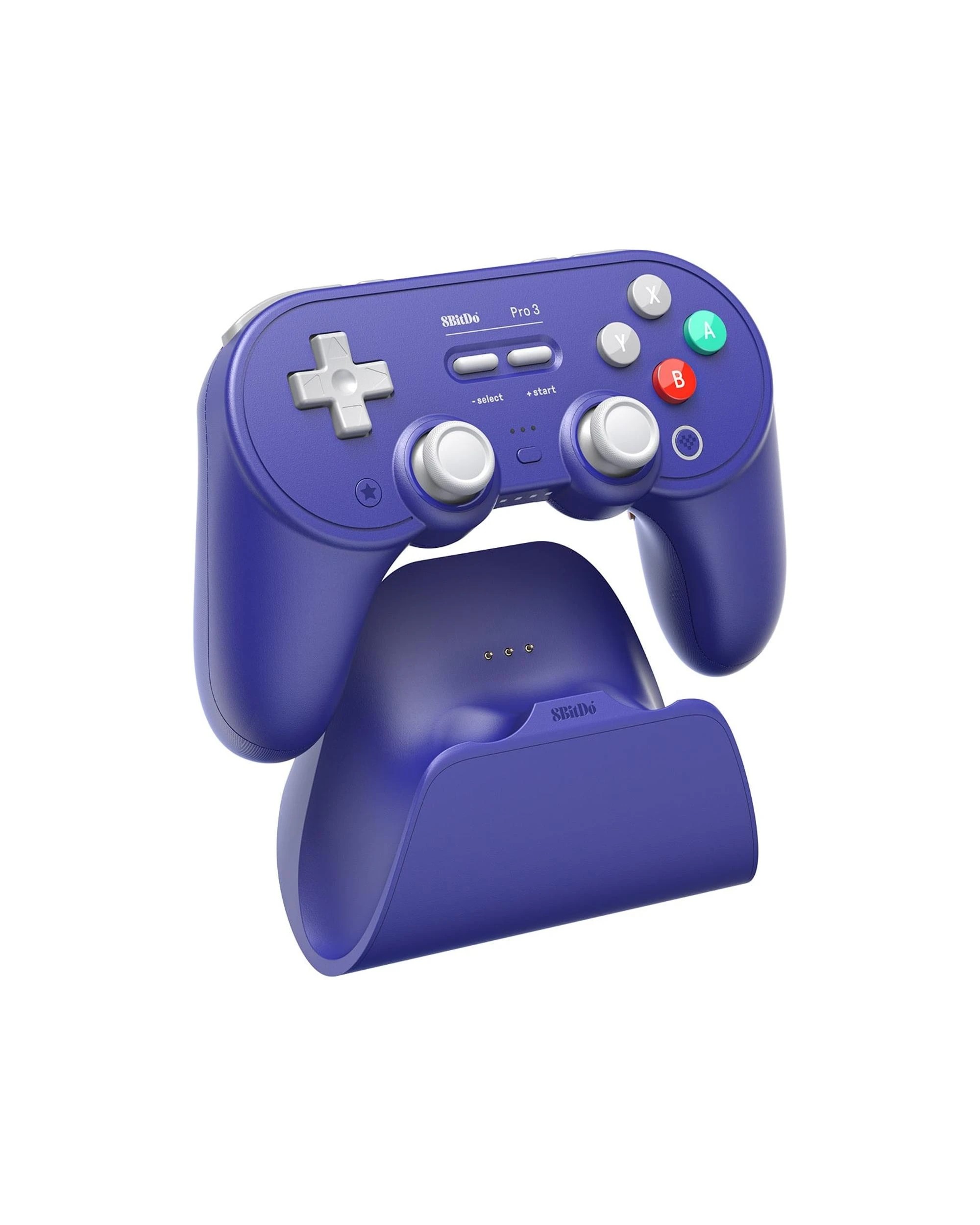 2 8BitDo Pro 3 Bluetooth Controller for Switch, Switch 2, PC, IOS and Android - Purple Edition - Grey, 2 of 10