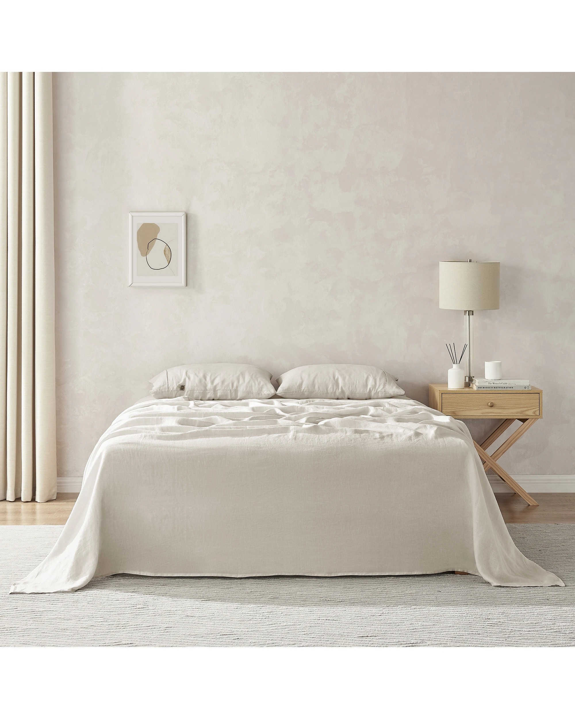 5 Natural Home 100% European Flax Linen Sheet Set - Single Bed - Natural, 5 of 6