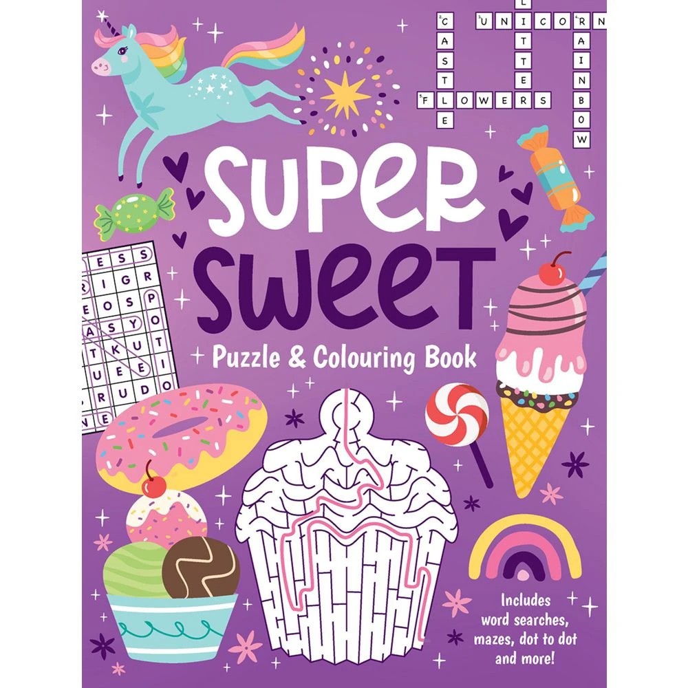 1 Lake Press Super Sweet Colouring and Puzzle Book, 1 of 1
