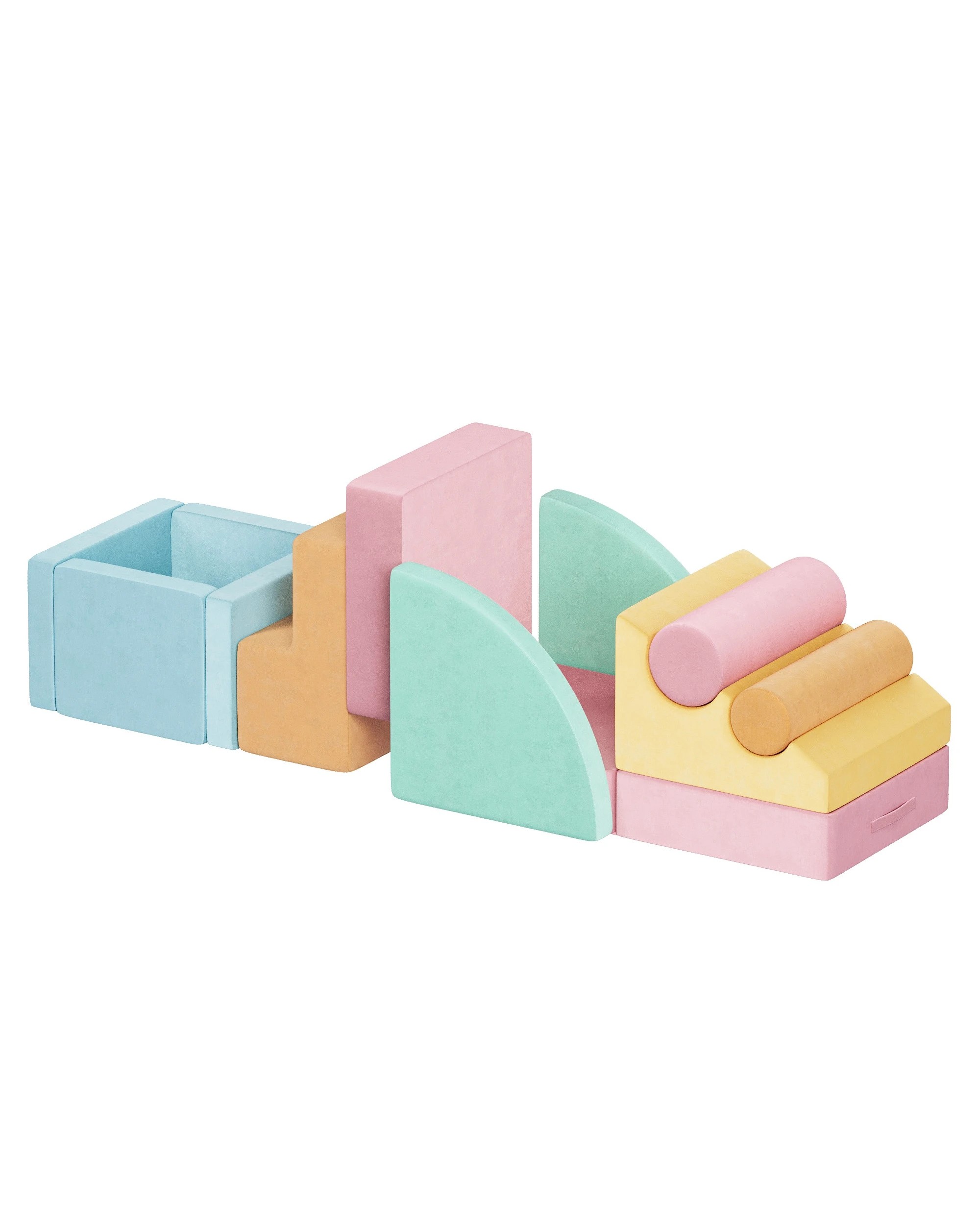 8 Advwin 12PCS Kids Climb & Crawl Foam Climbing Blocks Soft Play Set Climbing Toys, 8 of 8