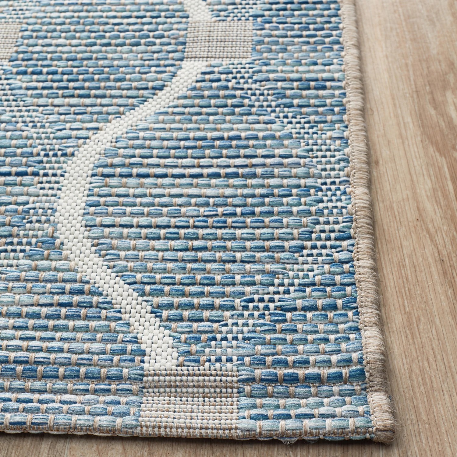 4 Common Ground Rugs Portico 5501 Outdoor 300x80cm Runner - Medium Pet Friendly Rug - Blue, 4 of 7