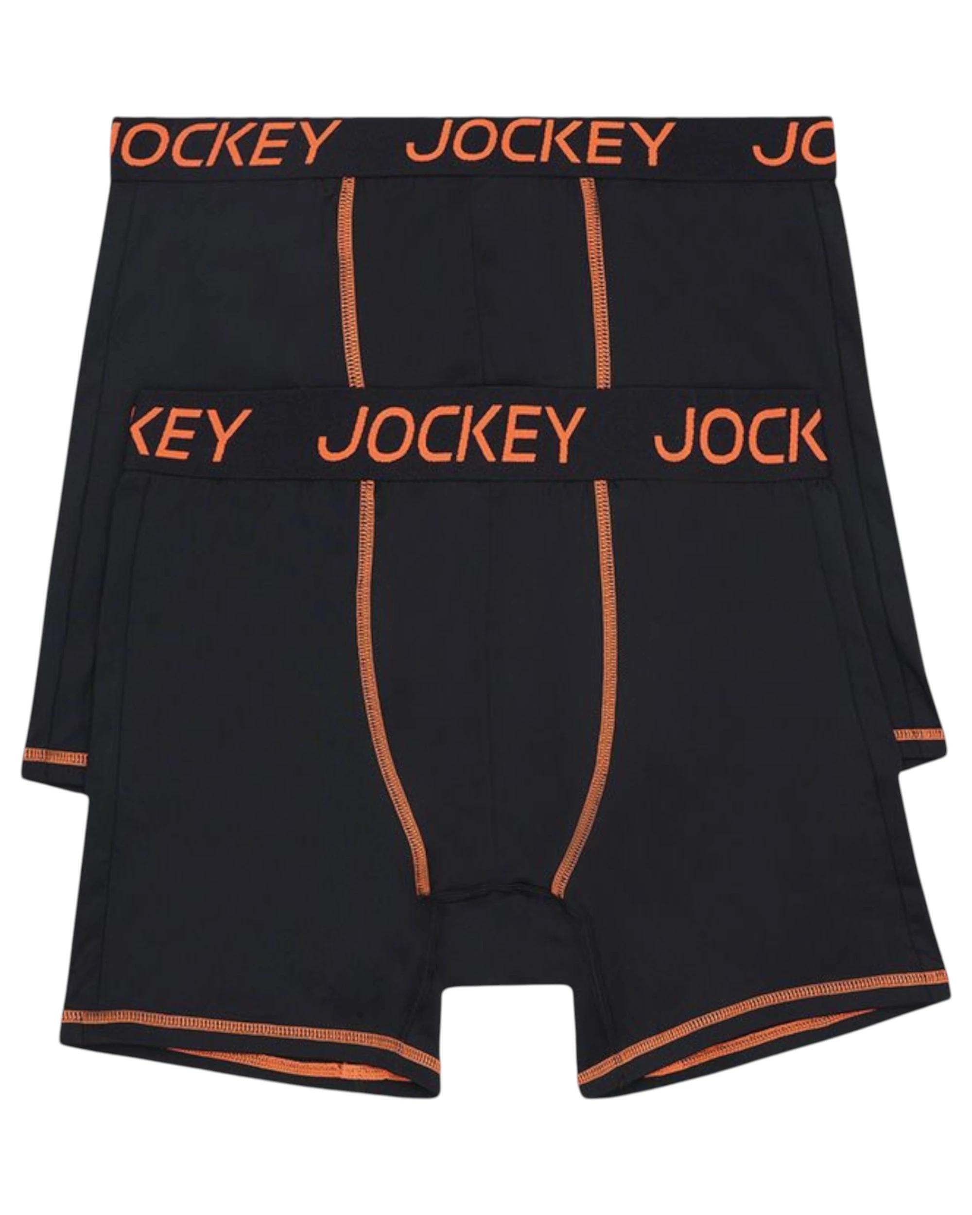 1 Jockey 8 Pack Mens Performance Active Midway Micro Trunks Underwear BLACK, 1 of 6