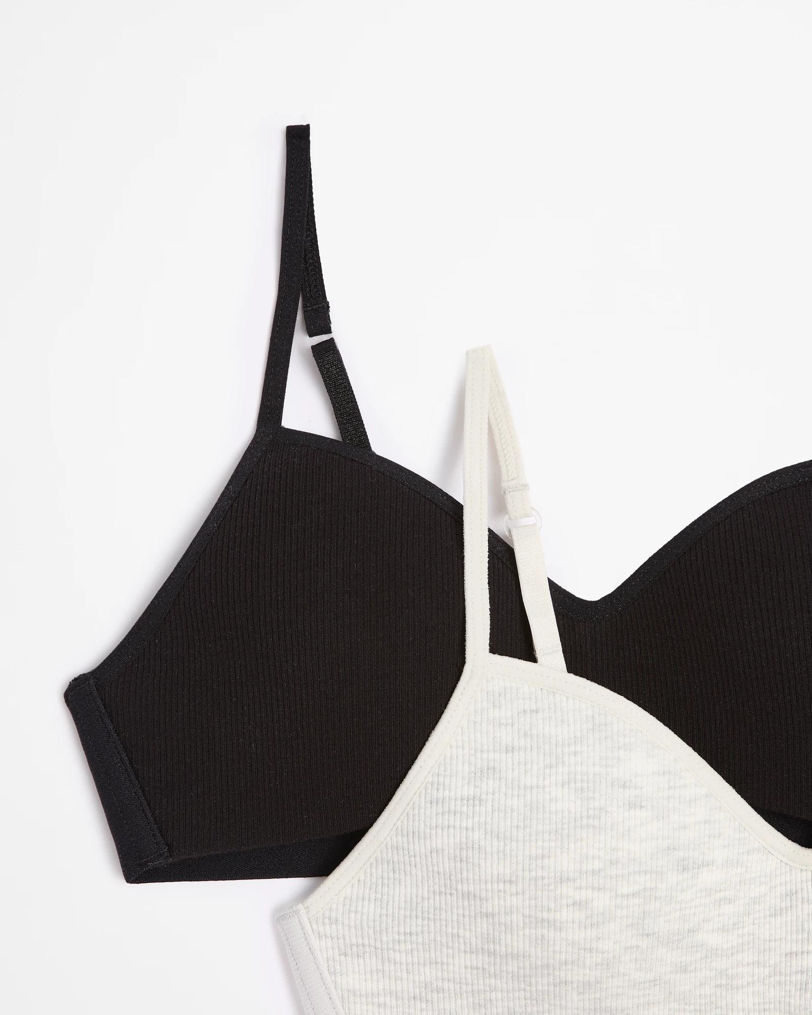 2 Moulded Crop Tops  2 Pack - Maxx GREY MARLE / BLACK, 2 of 2