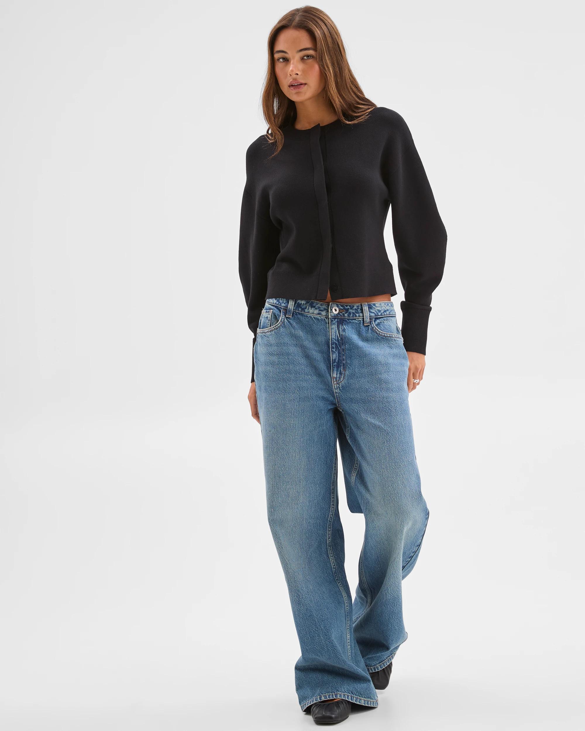 2 Lily Loves Long Cocoon Sleeve Cardigan BLACK, 2 of 6